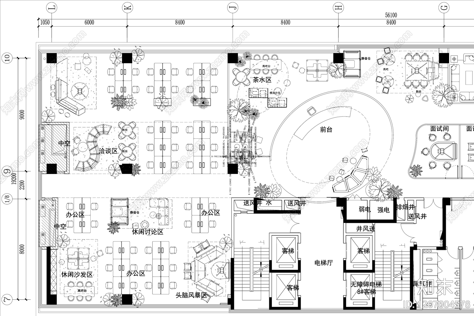 办公大堂cad施工图下载【ID:1207004578】
