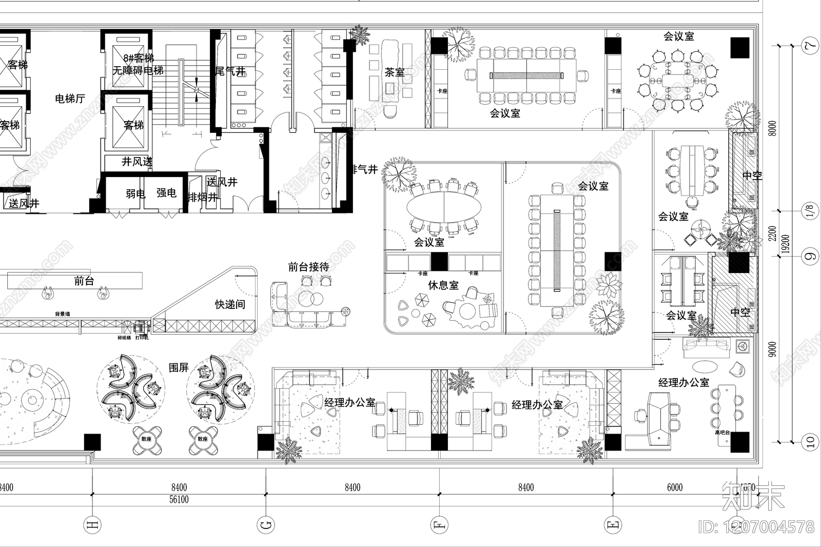 办公大堂cad施工图下载【ID:1207004578】