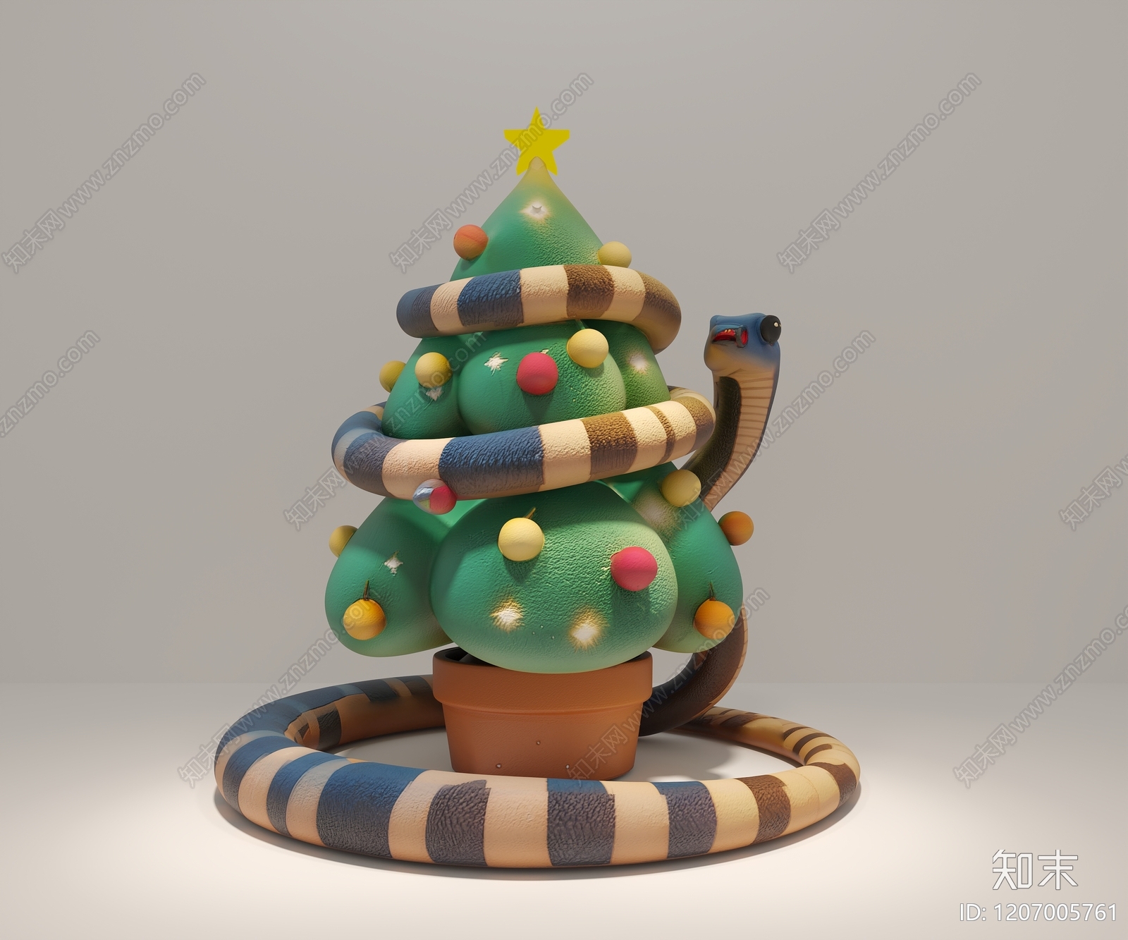 现代圣诞树3D模型下载【ID:1207005761】