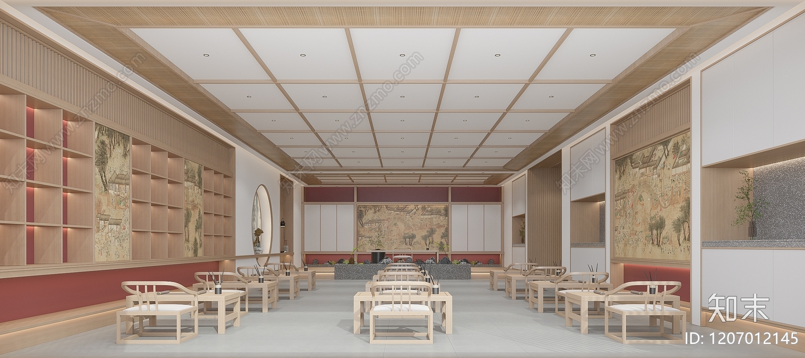 原木教室3D模型下载【ID:1207012145】