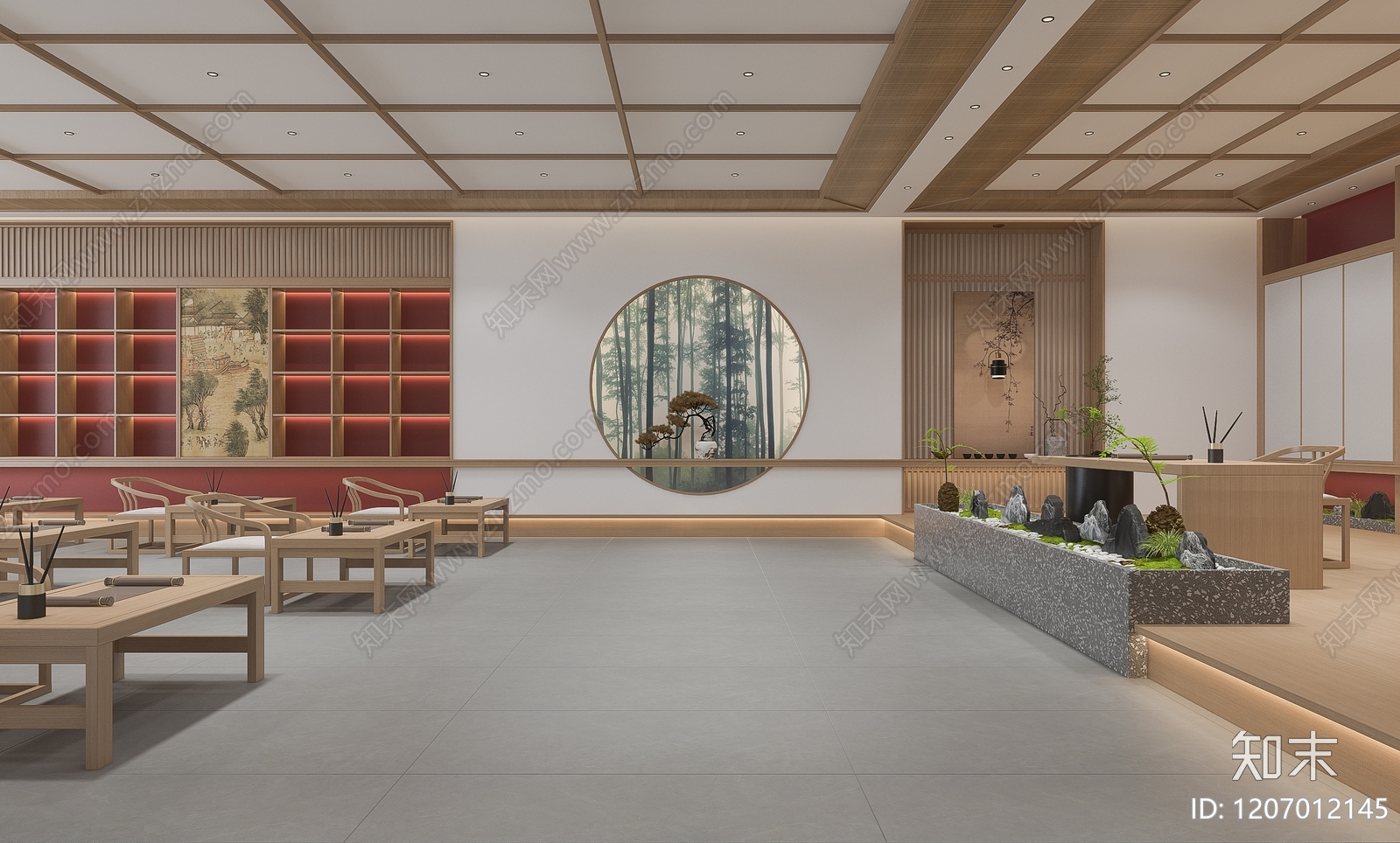 原木教室3D模型下载【ID:1207012145】