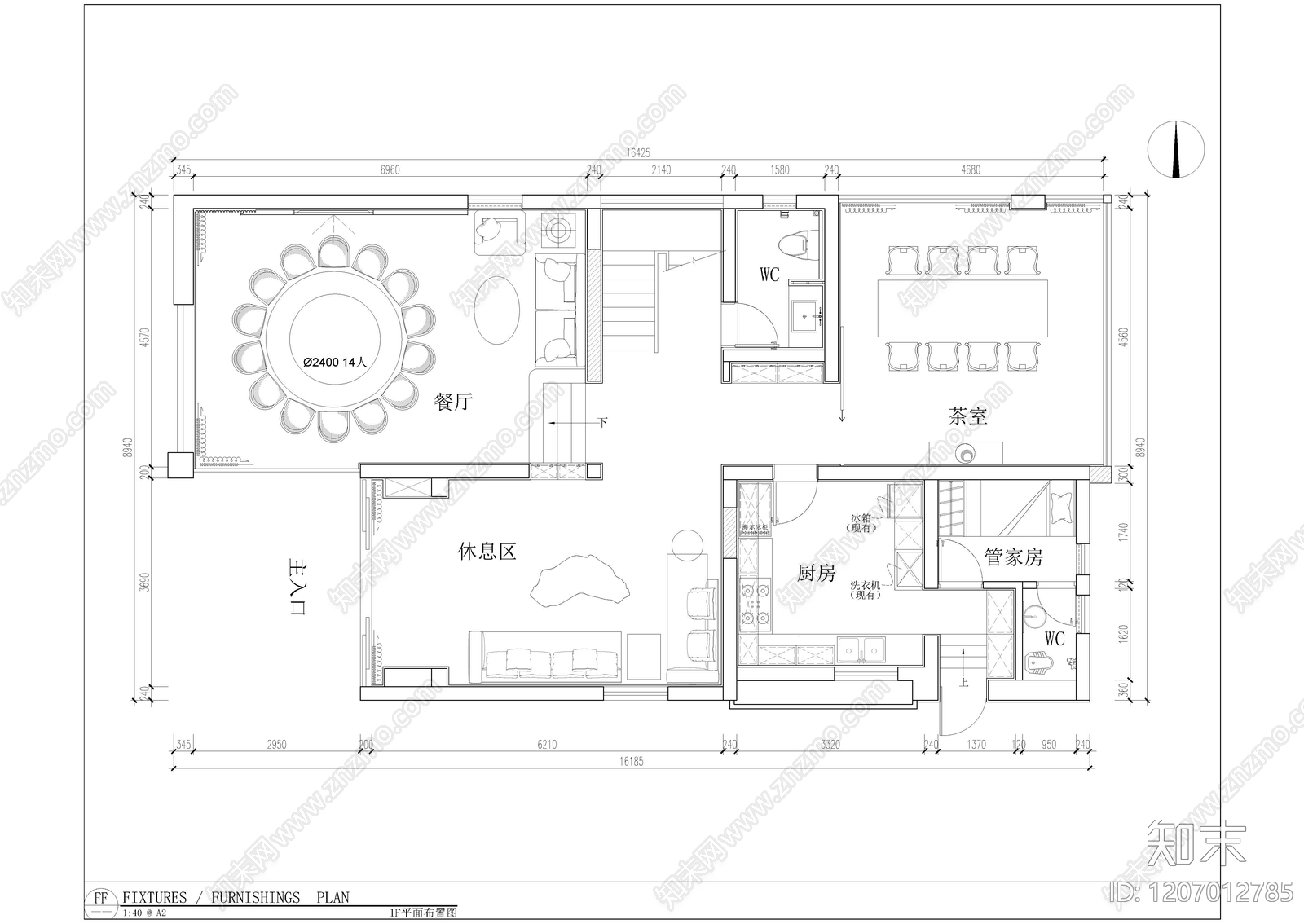 现代会所cad施工图下载【ID:1207012785】