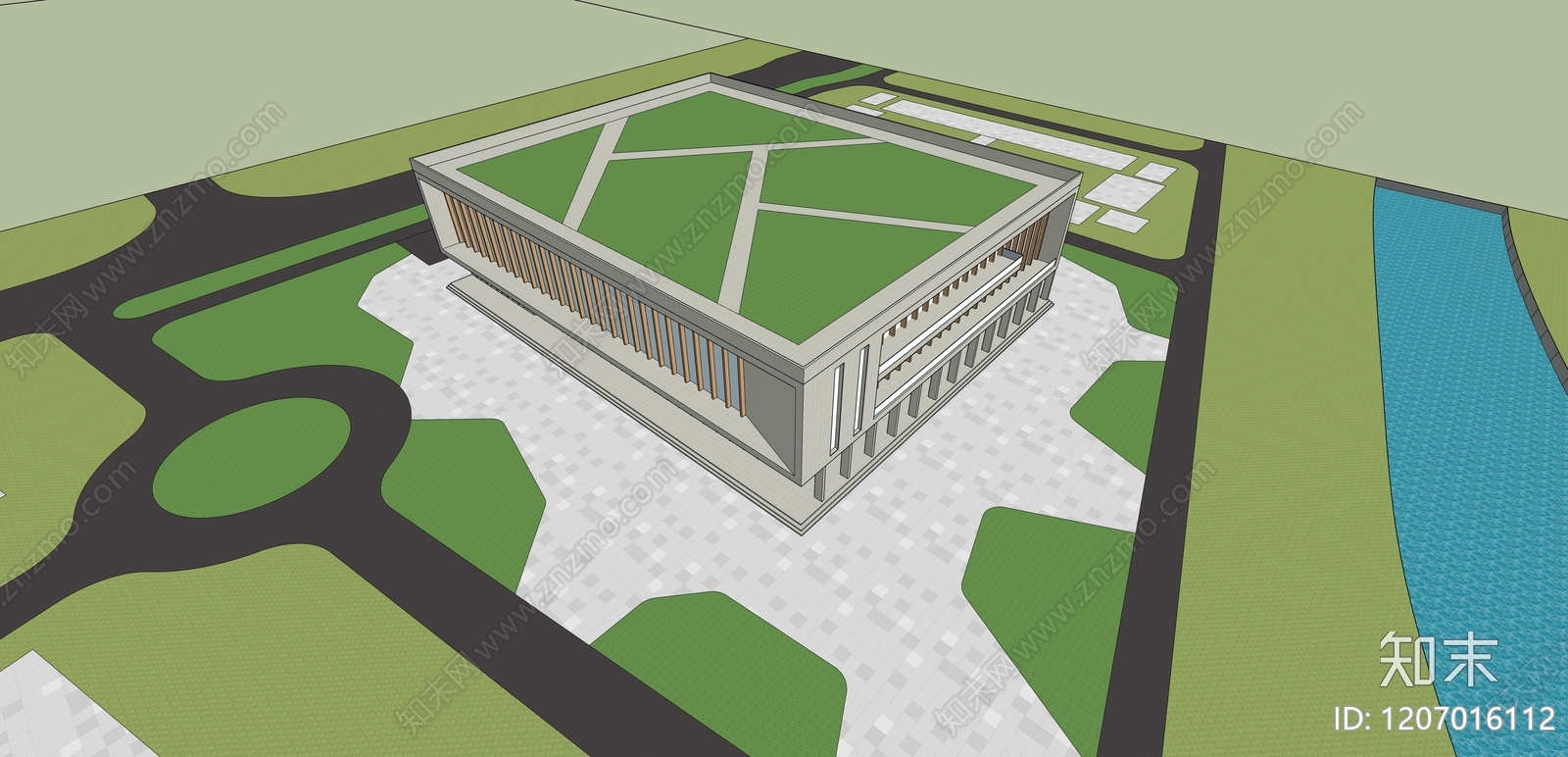 现代小公建SU模型下载【ID:1207016112】