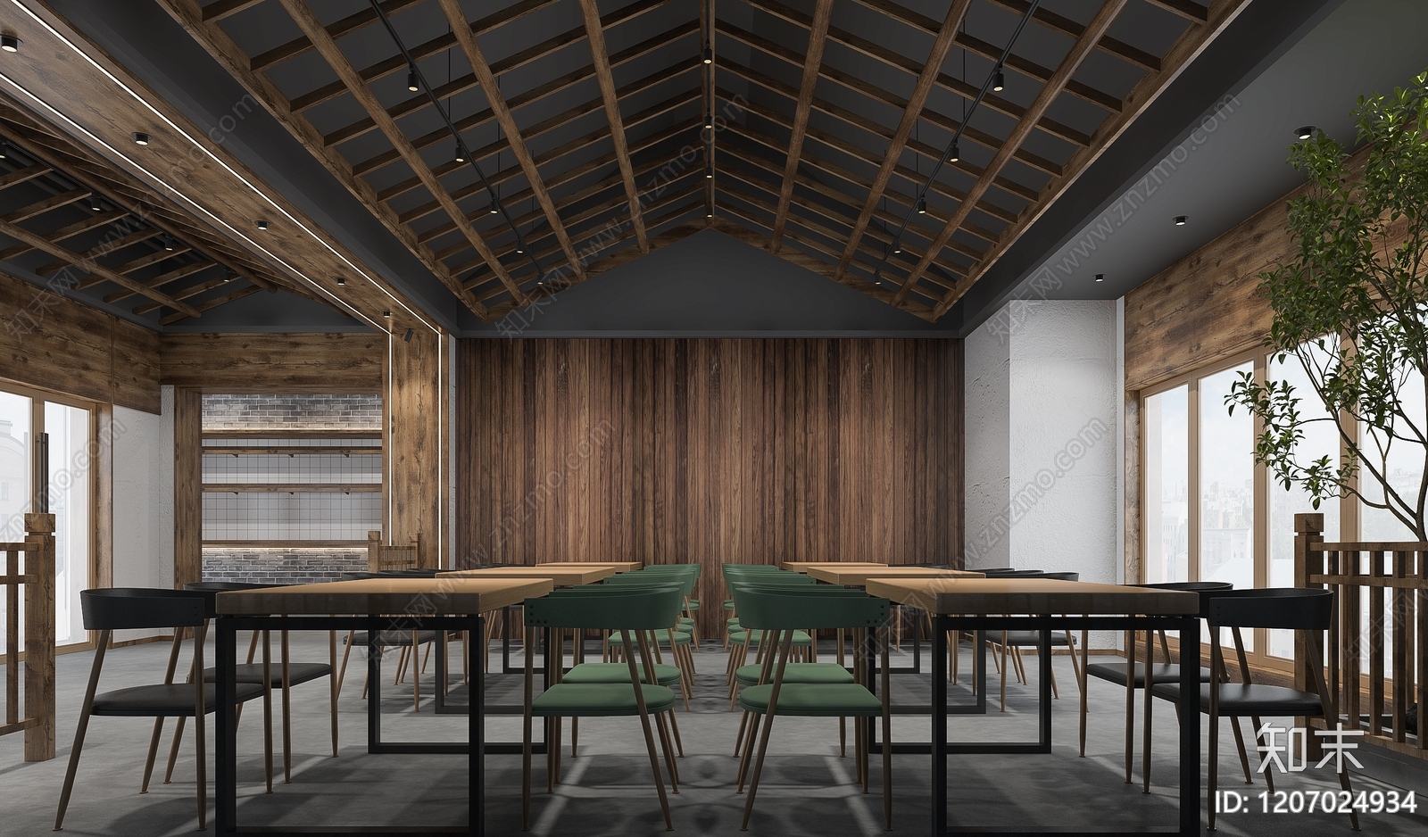 复古中餐厅3D模型下载【ID:1207024934】