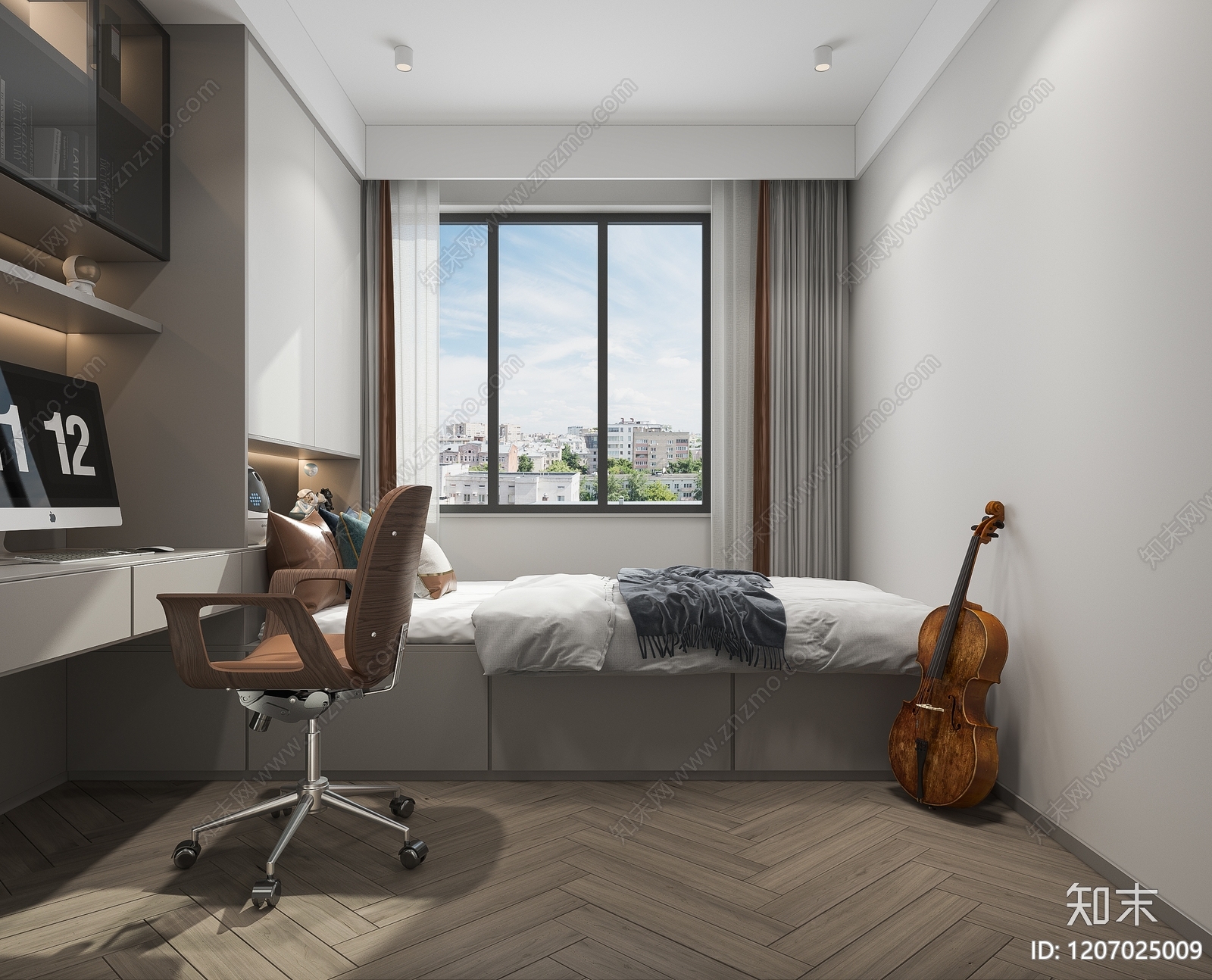 现代通用儿童房3D模型下载【ID:1207025009】