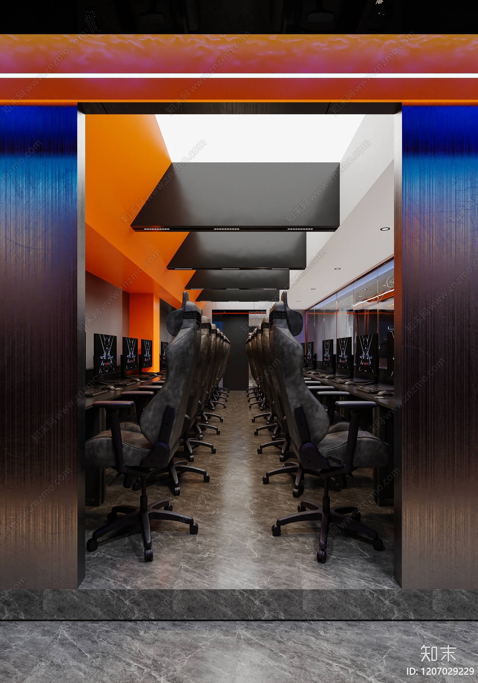 现代网吧网咖3D模型下载【ID:1207029229】