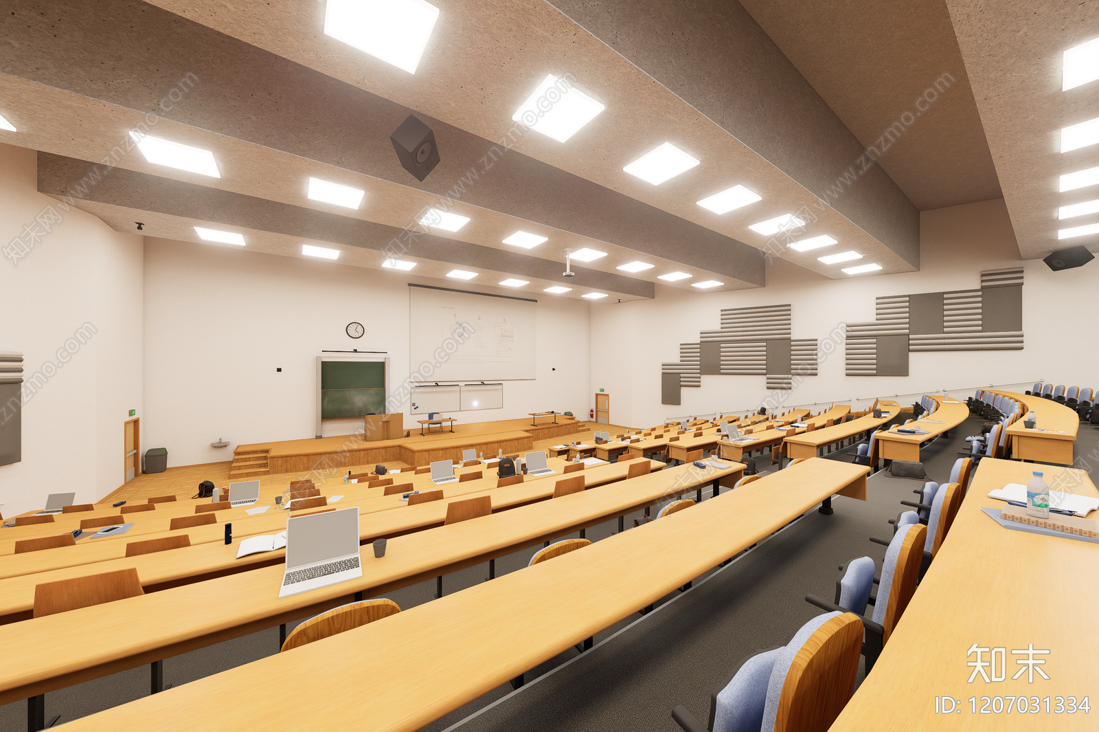 现代报告厅3D模型下载【ID:1207031334】