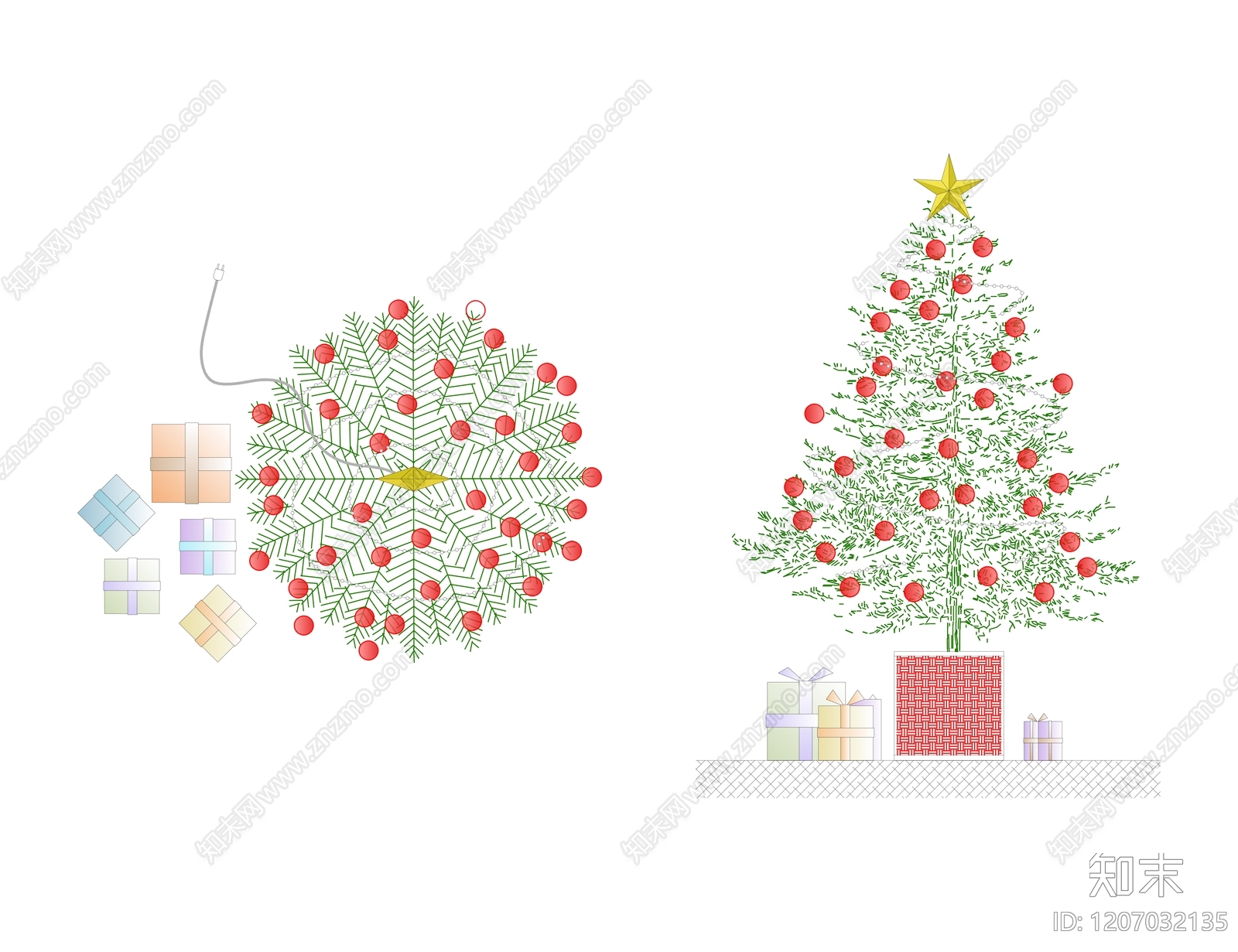 综合软装摆件图库施工图下载【ID:1207032135】