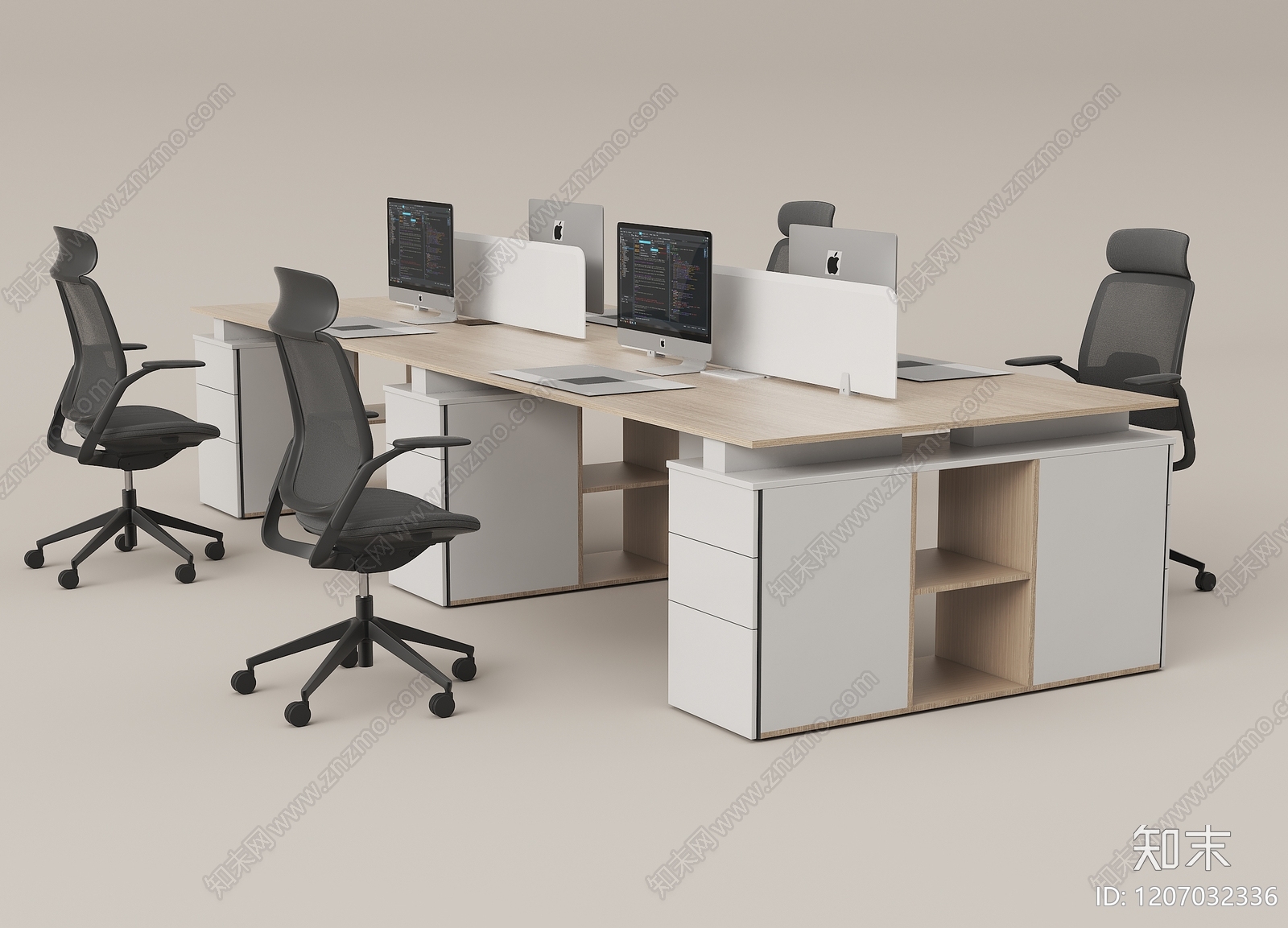 现代办公桌3D模型下载【ID:1207032336】