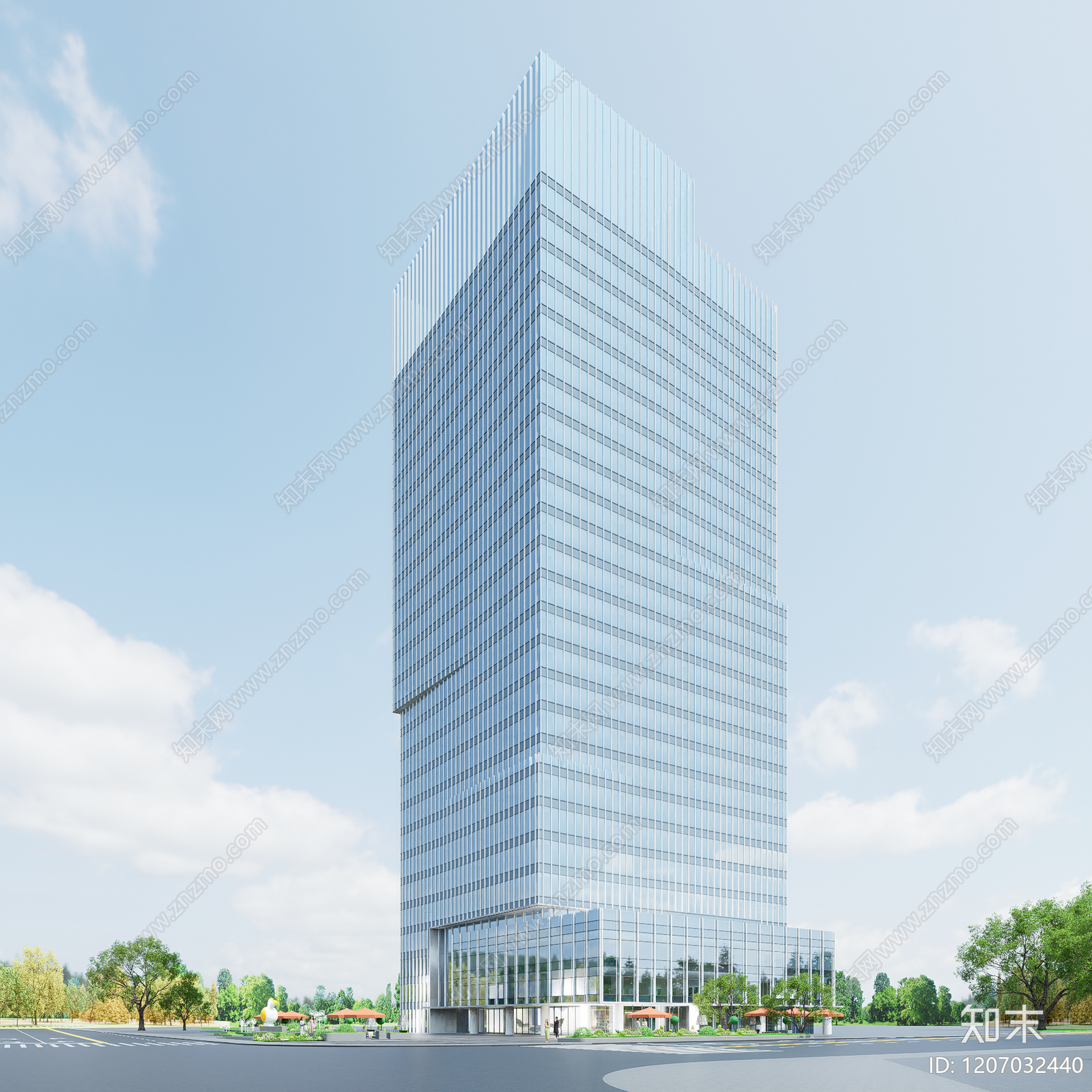 现代酒店建筑SU模型下载【ID:1207032440】