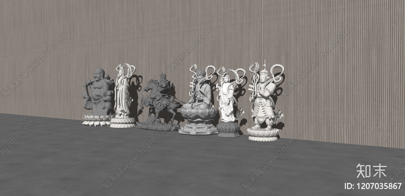 新中式中式佛像SU模型下载【ID:1207035867】