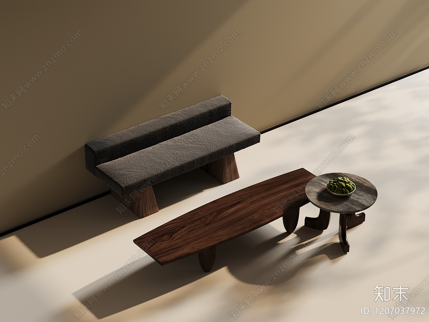 现代新中式几类组合3D模型下载【ID:1207037972】