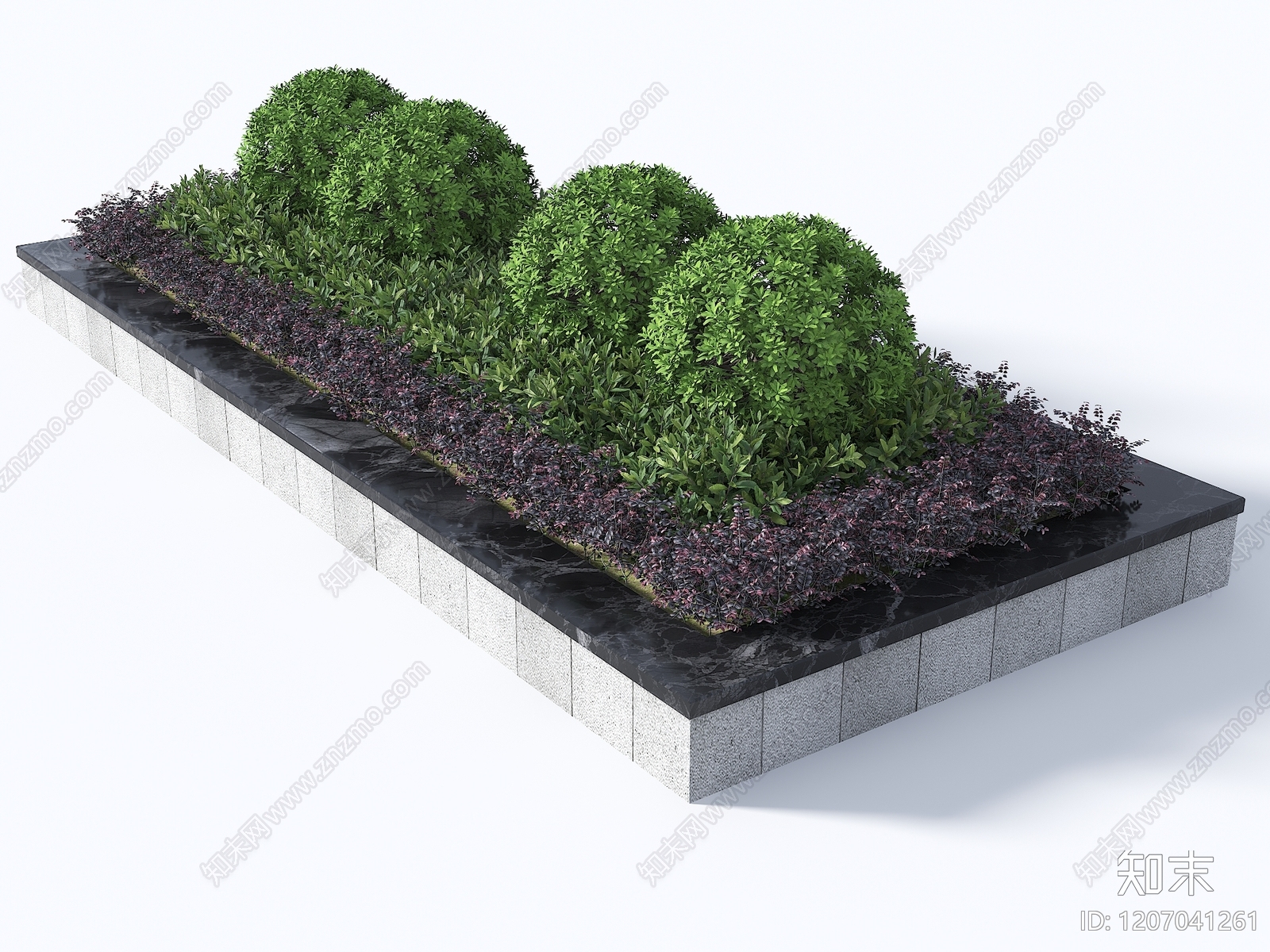 花坛3D模型下载【ID:1207041261】