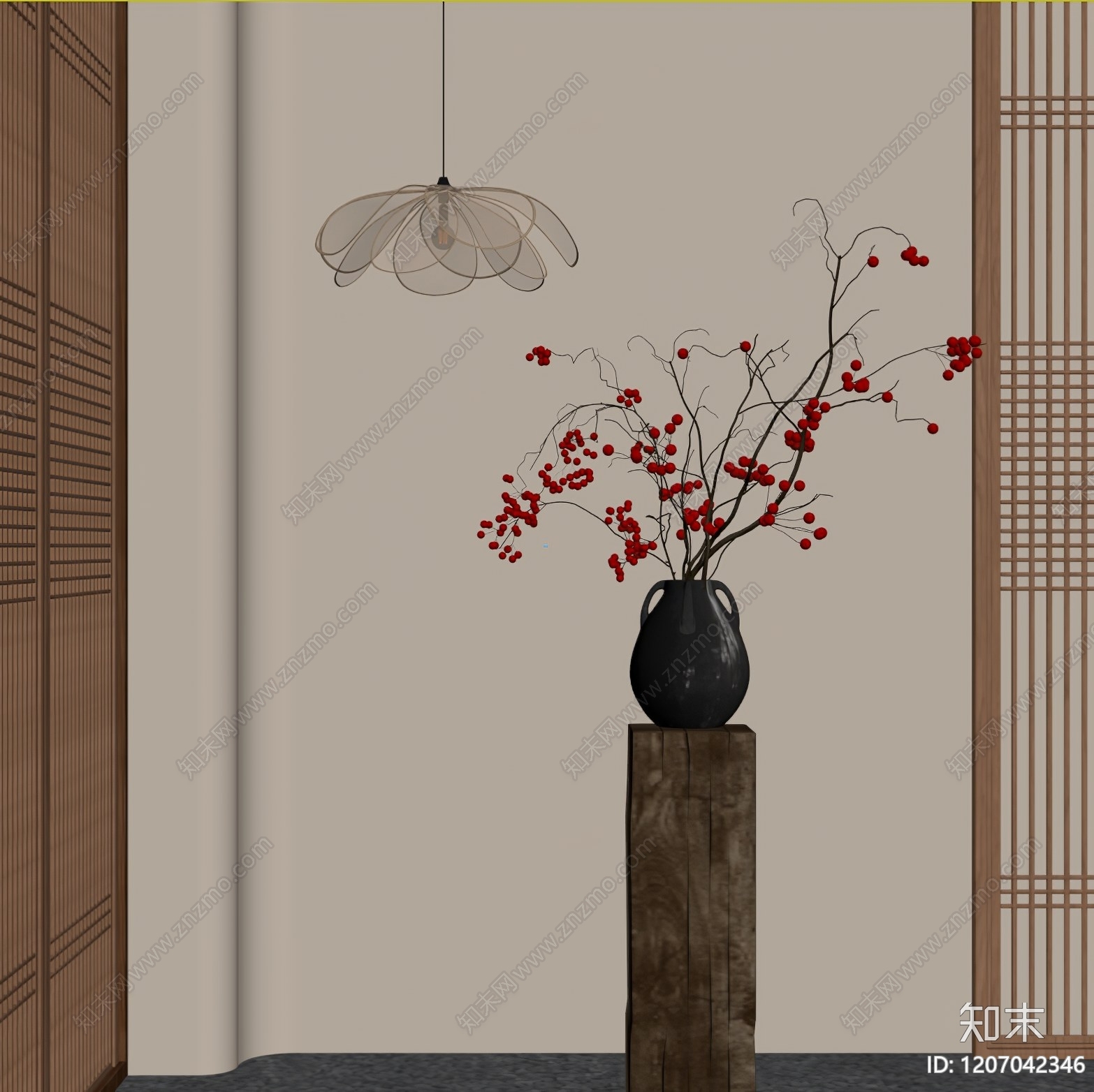 新中式花瓶SU模型下载【ID:1207042346】