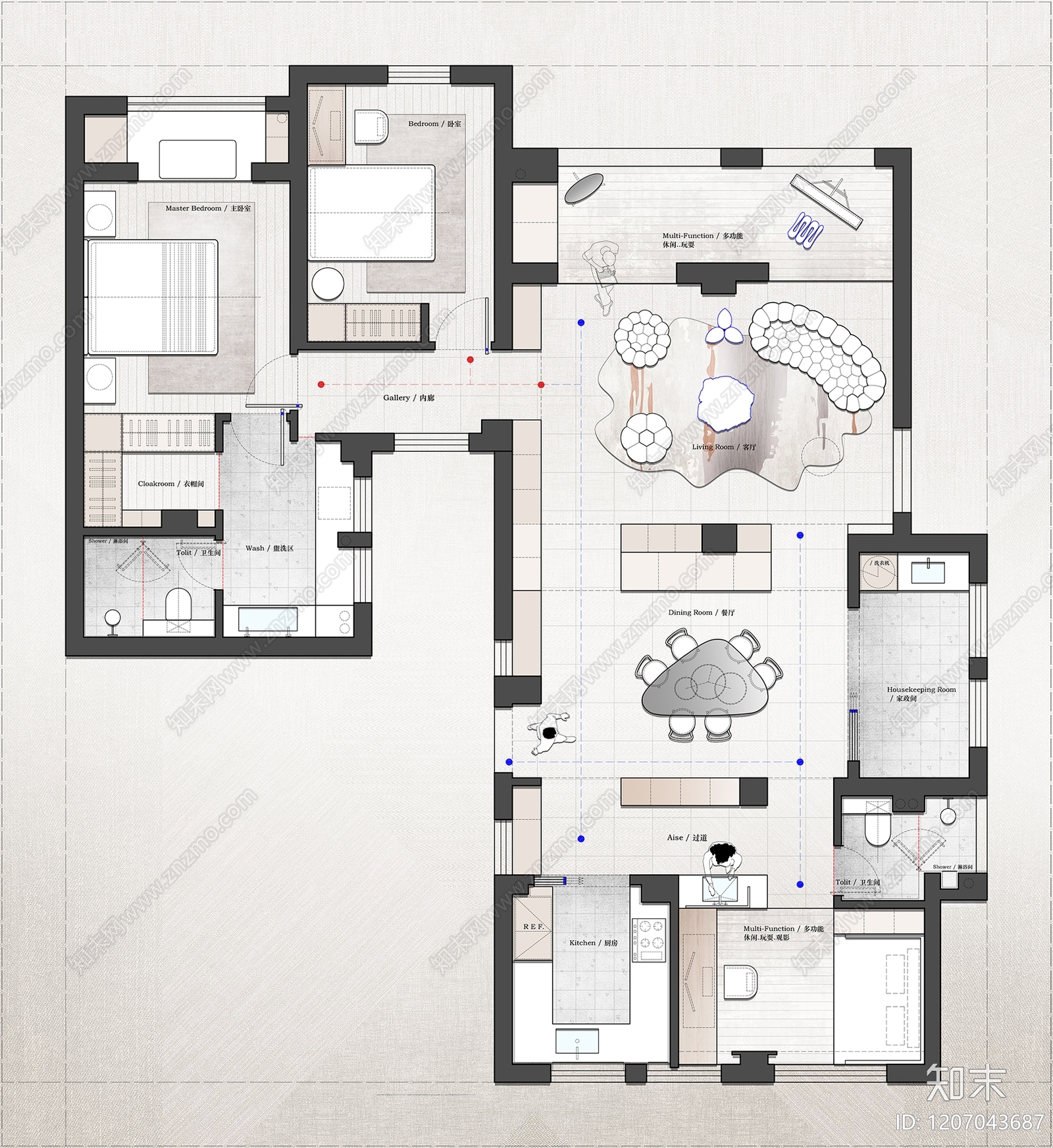 大平层施工图下载【ID:1207043687】