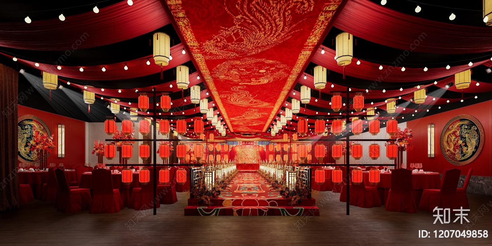 中式中餐厅SU模型下载【ID:1207049858】