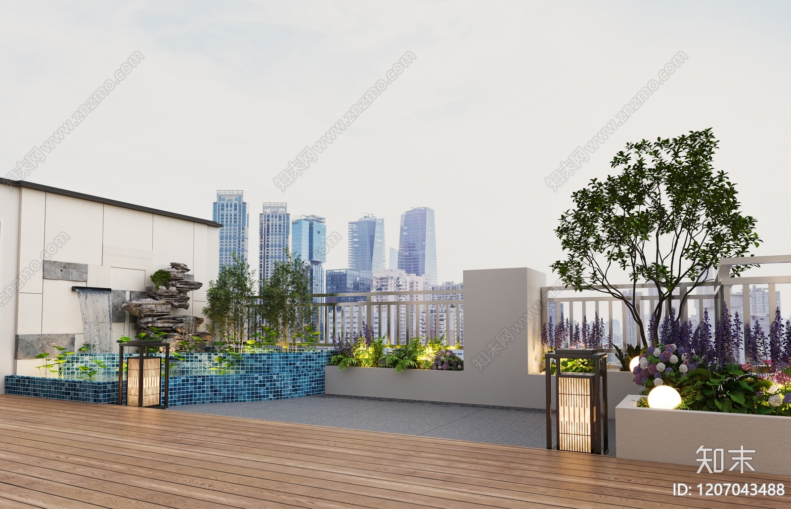 现代阳台3D模型下载【ID:1207043488】