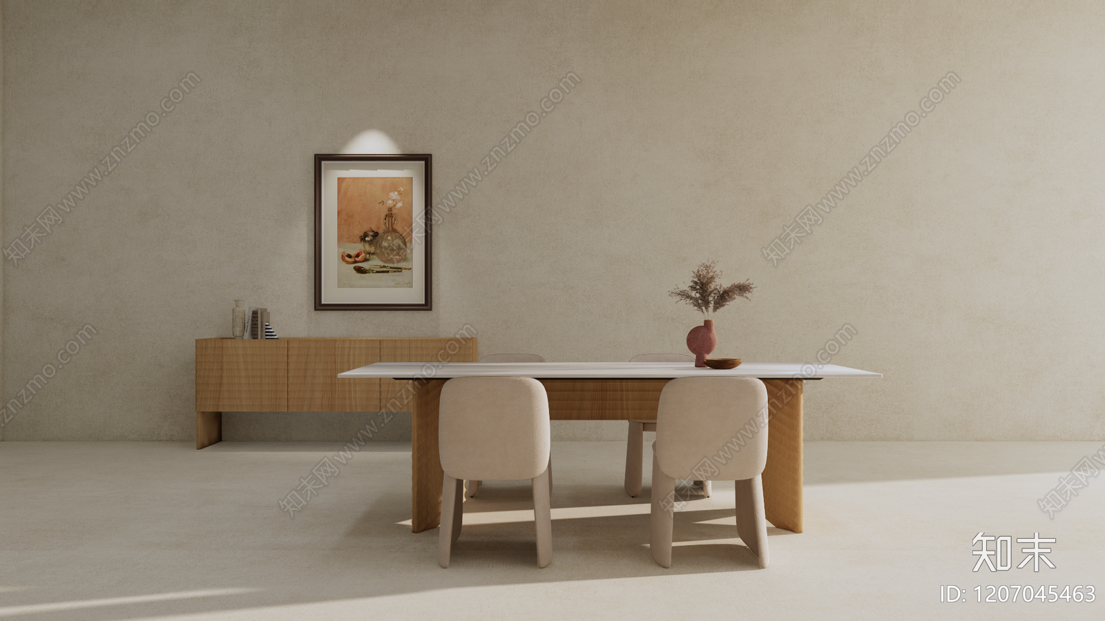 法式日式餐桌SU模型下载【ID:1207045463】