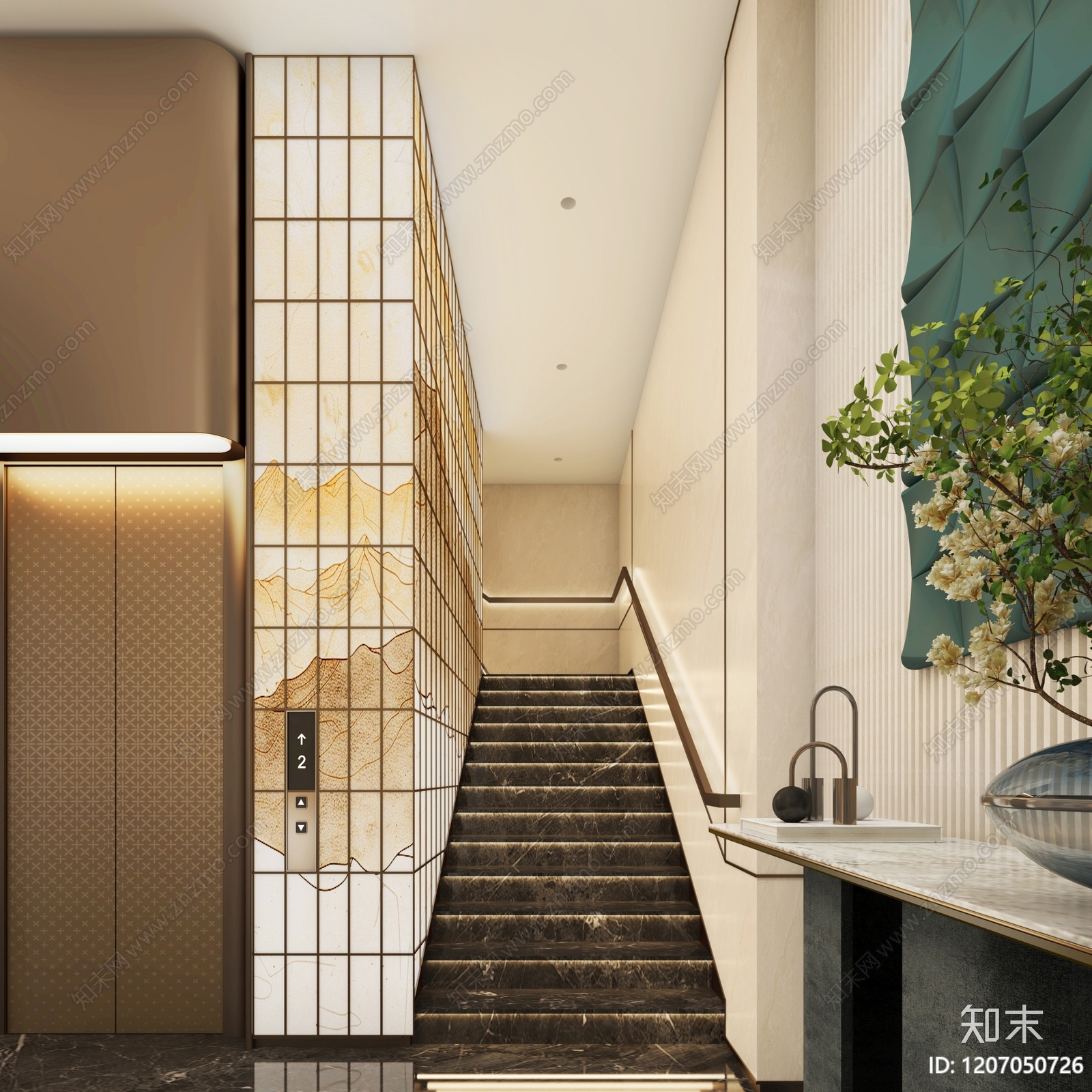 现代轻奢售楼处3D模型下载【ID:1207050726】