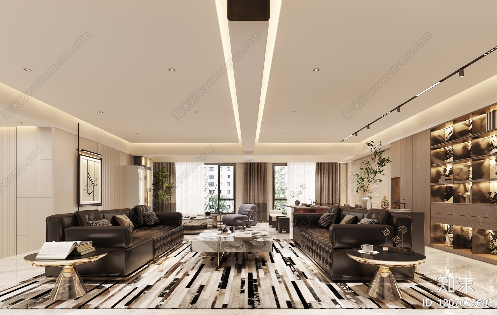 现代接待室3D模型下载【ID:1207053695】
