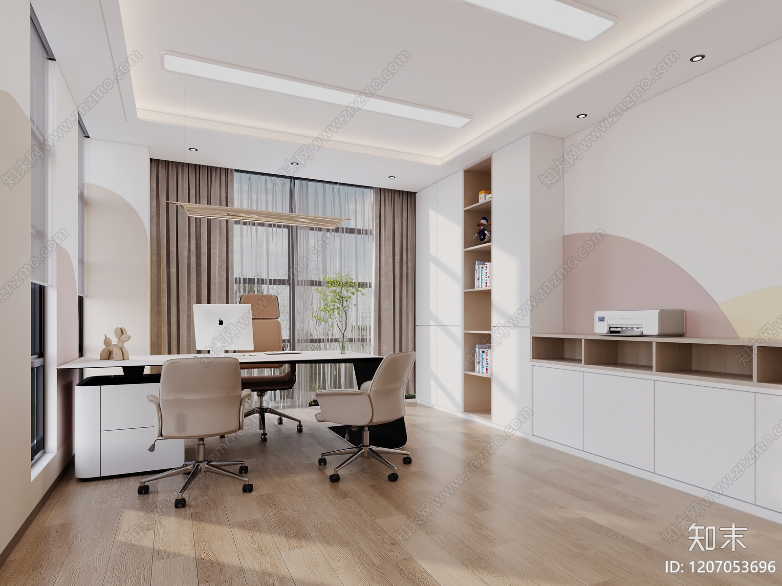 现代接待室3D模型下载【ID:1207053696】