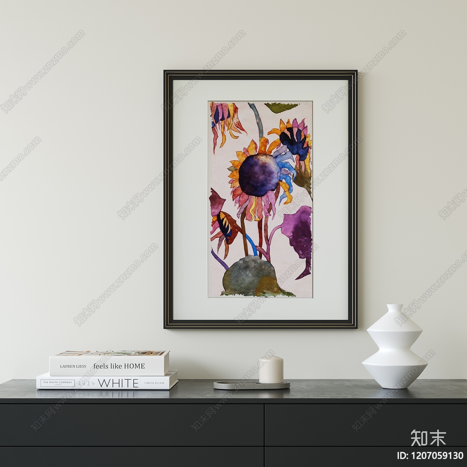 侘寂中古挂画3D模型下载【ID:1207059130】