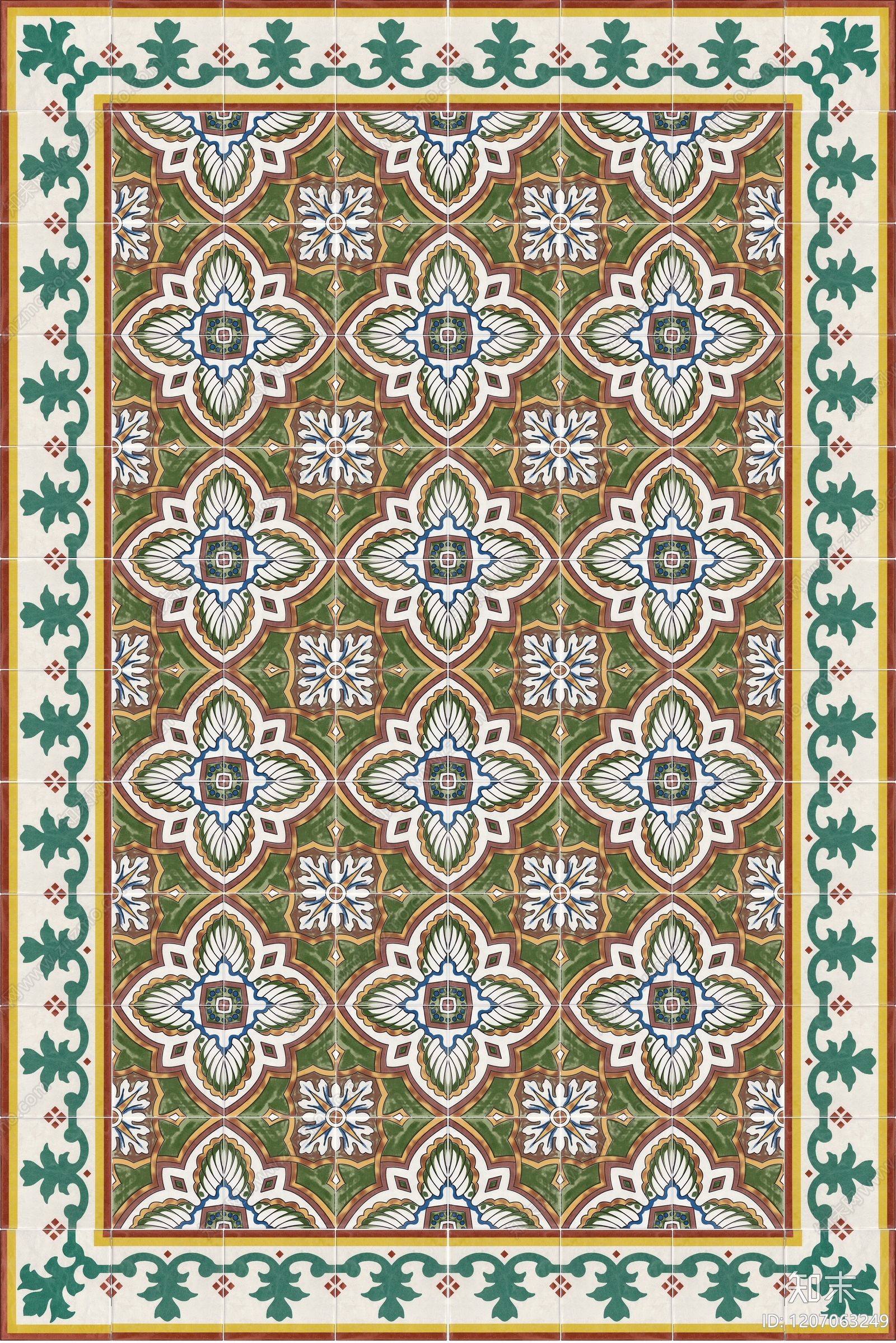法式复古艺术砖贴图下载【ID:1207063249】
