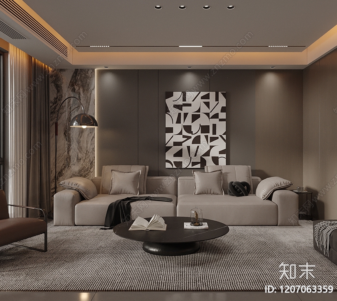 意式轻奢客餐厅3D模型下载【ID:1207063359】
