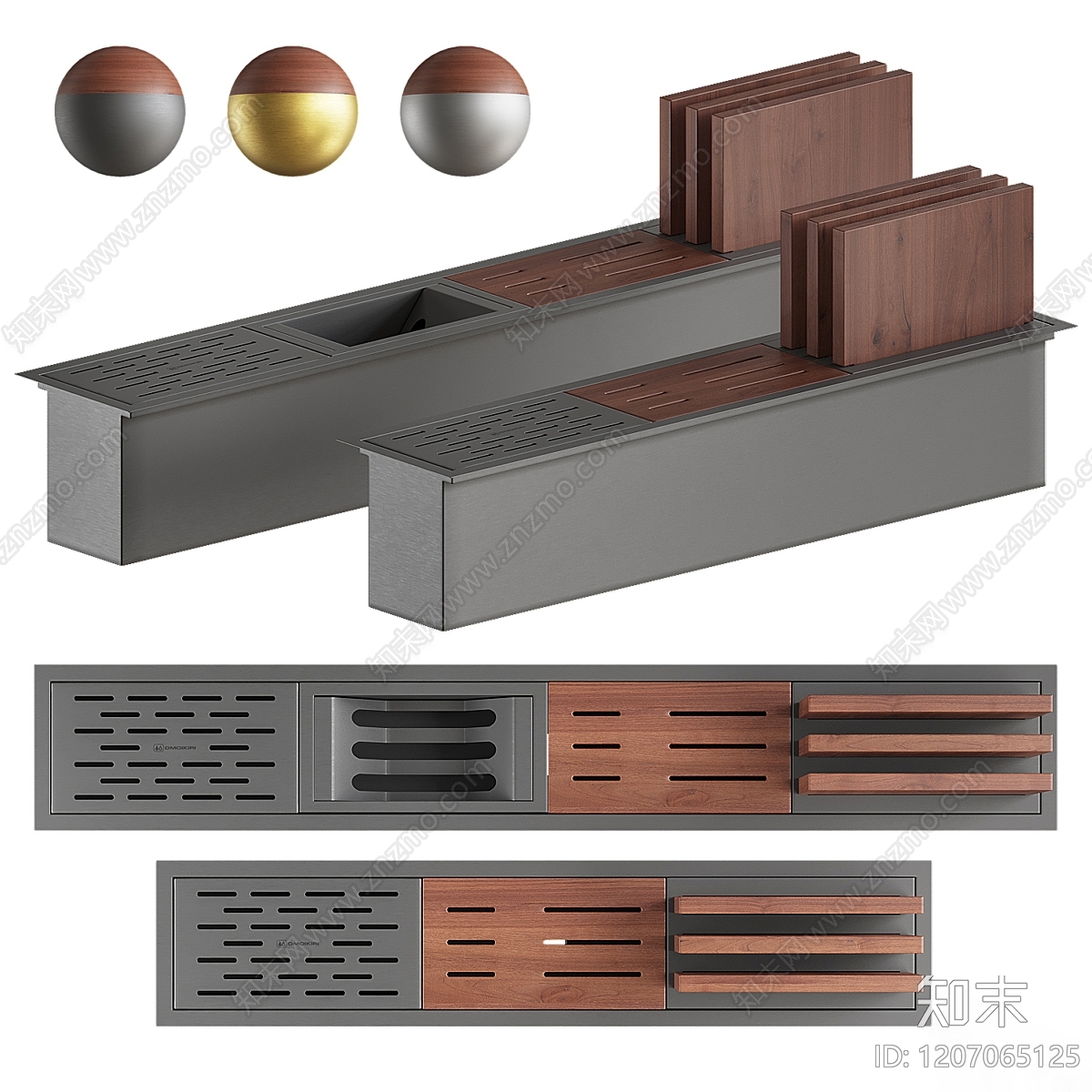 现代欧式储物柜3D模型下载【ID:1207065125】