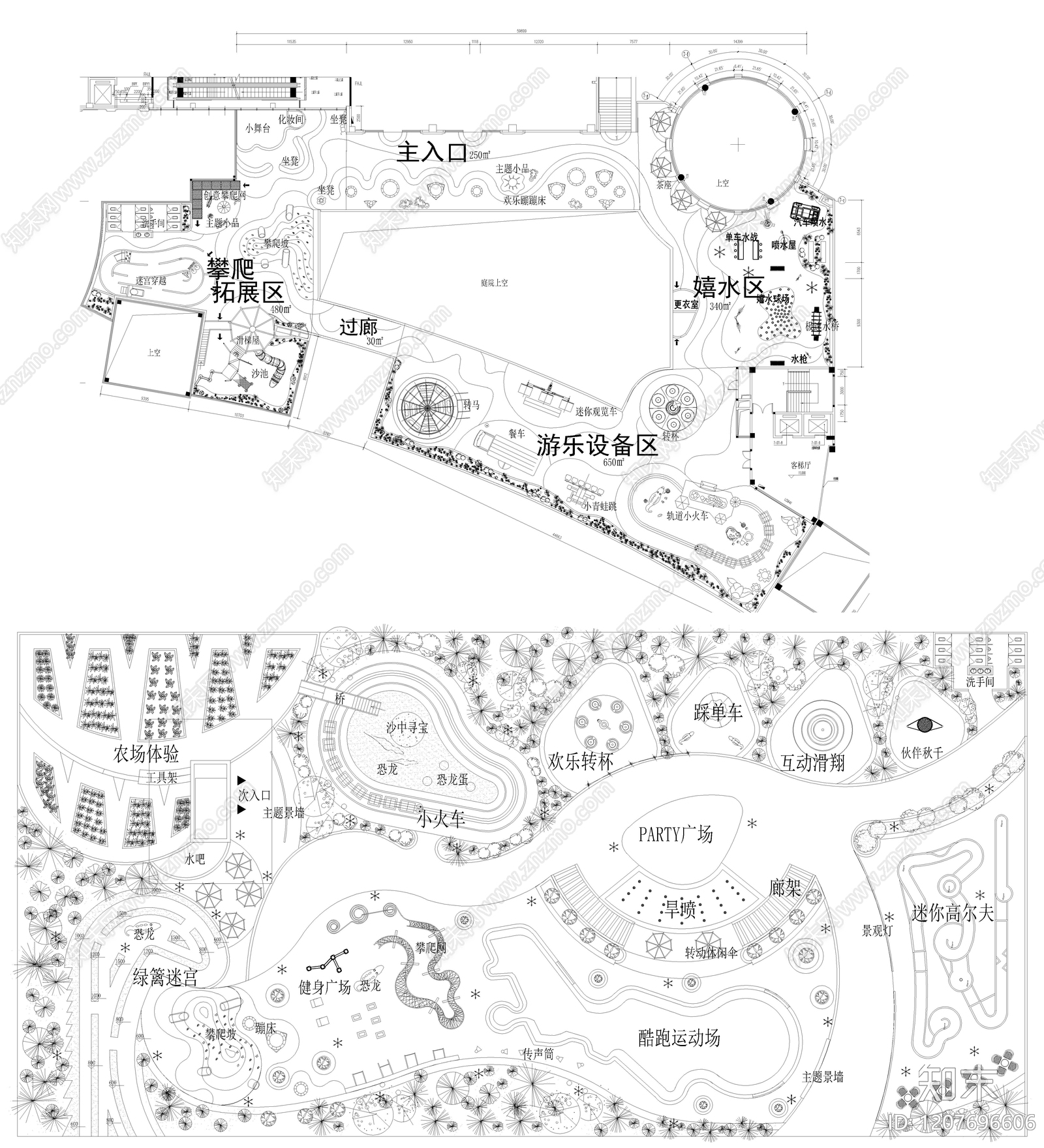 现代儿童乐园cad施工图下载【ID:1207696606】