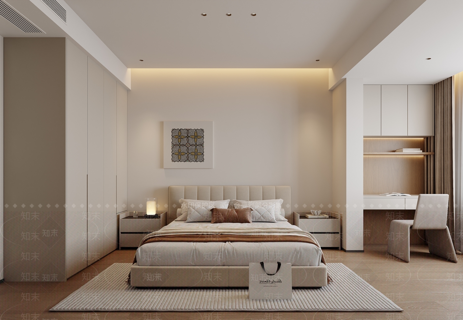 软包双人床双人床3D模型下载【ID:1227315469】