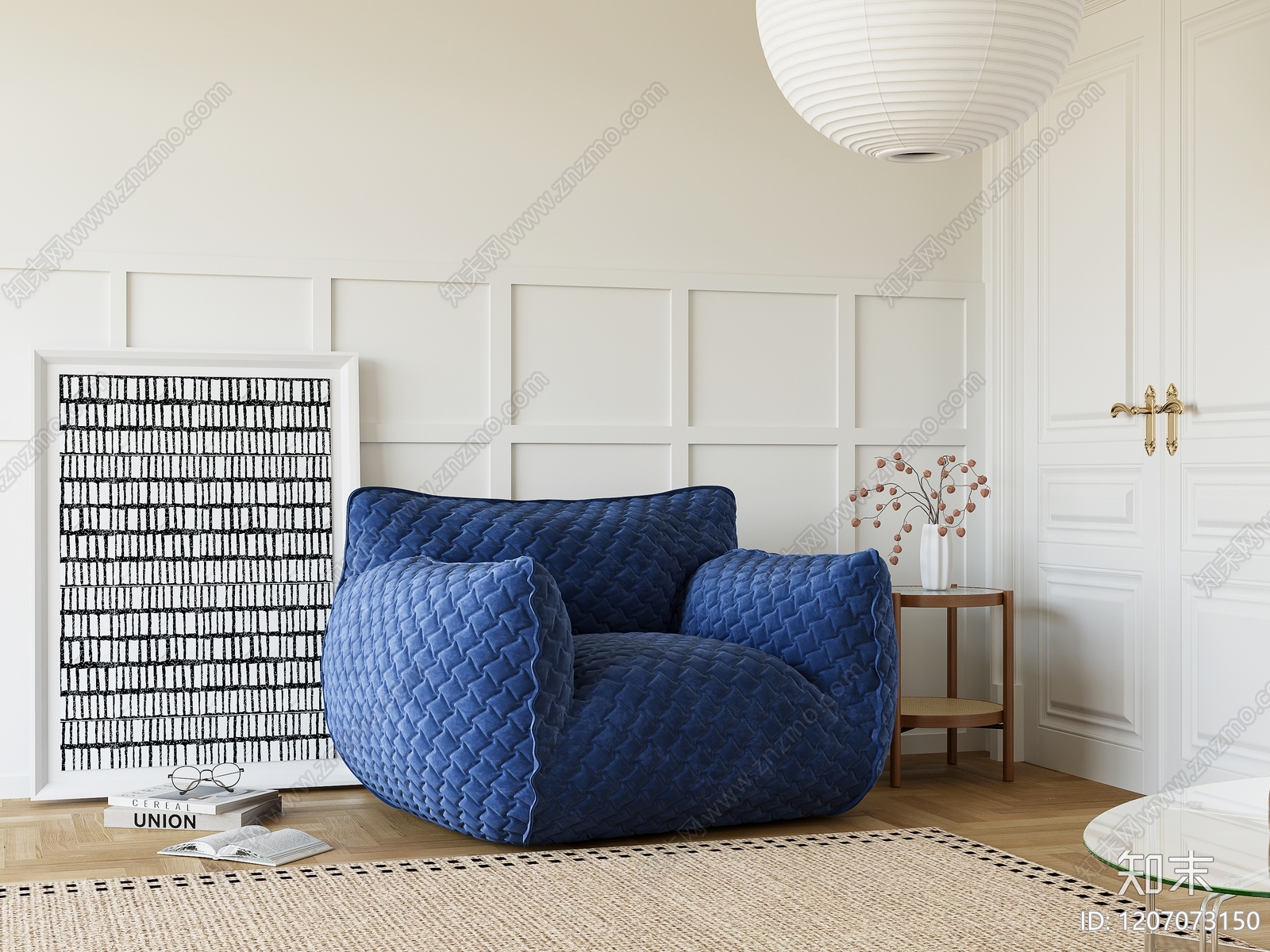 现代单人沙发3D模型下载【ID:1207073150】