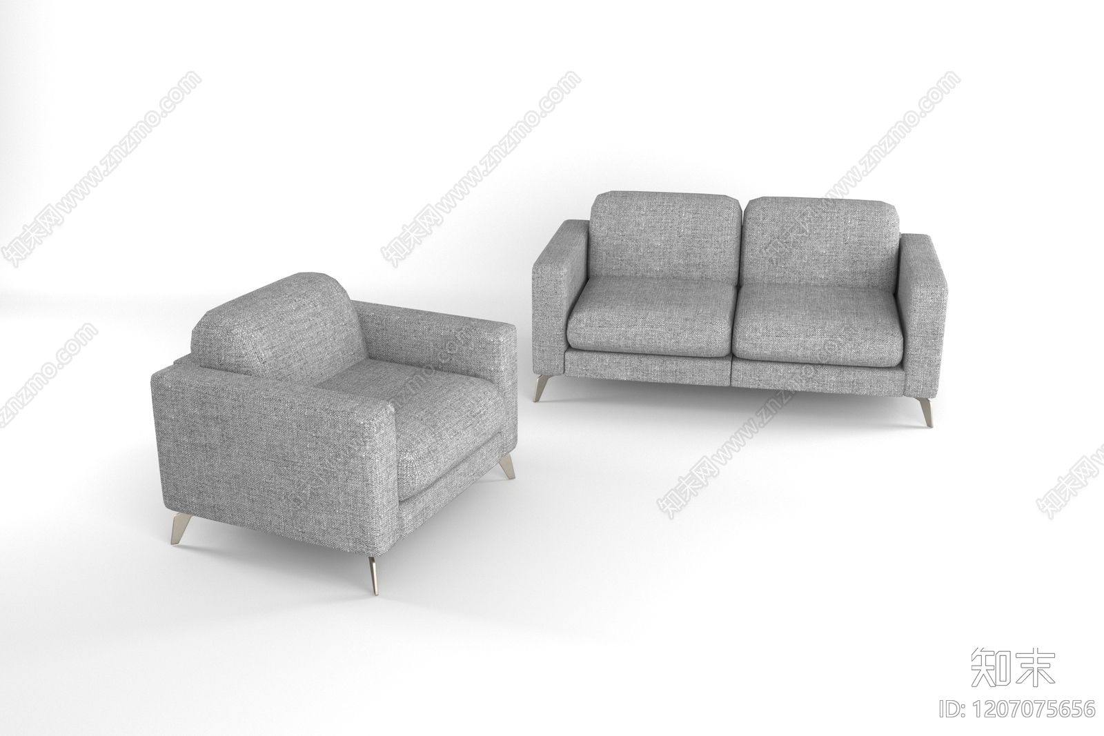 现代沙发组合3D模型下载【ID:1207075656】