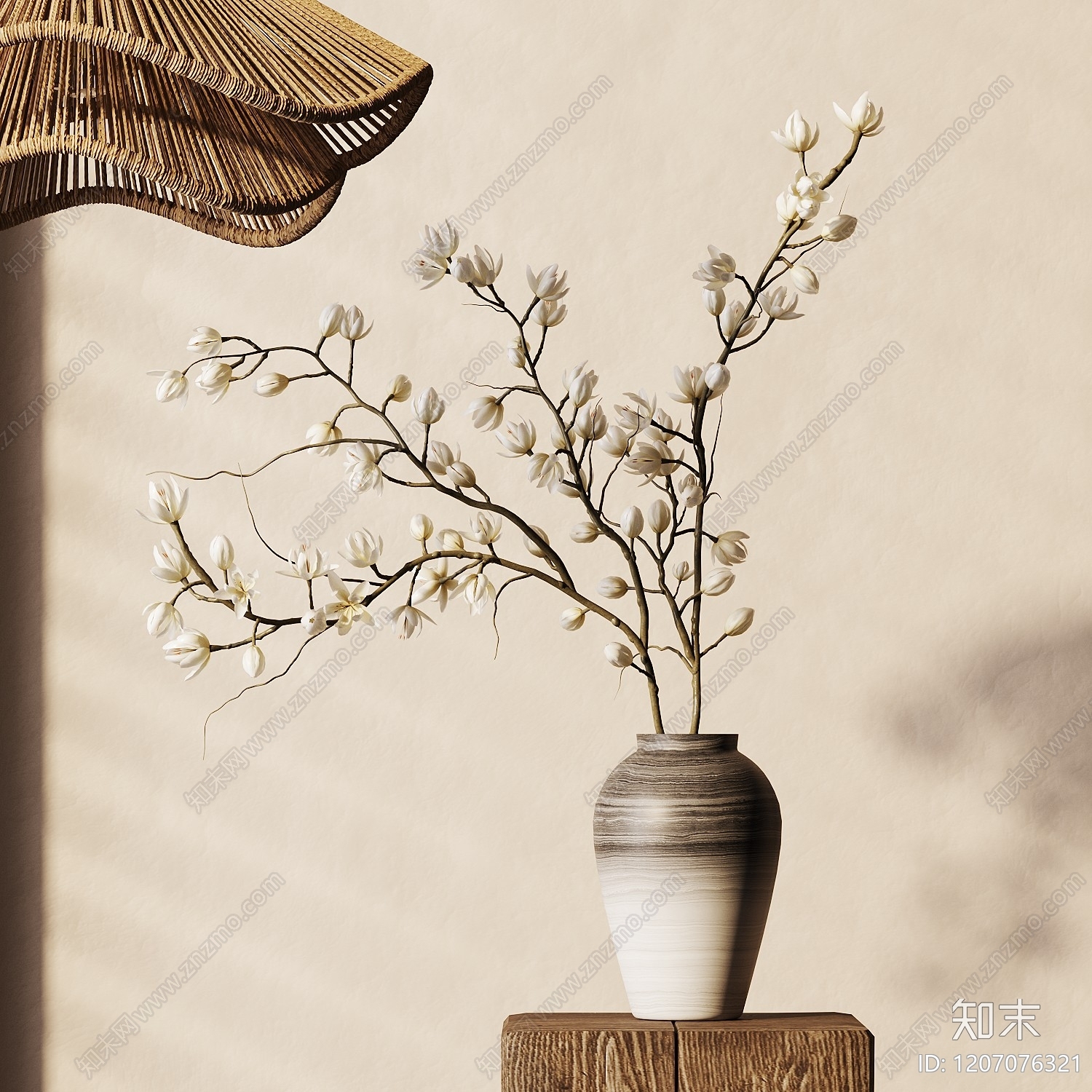 现代花艺3D模型下载【ID:1207076321】