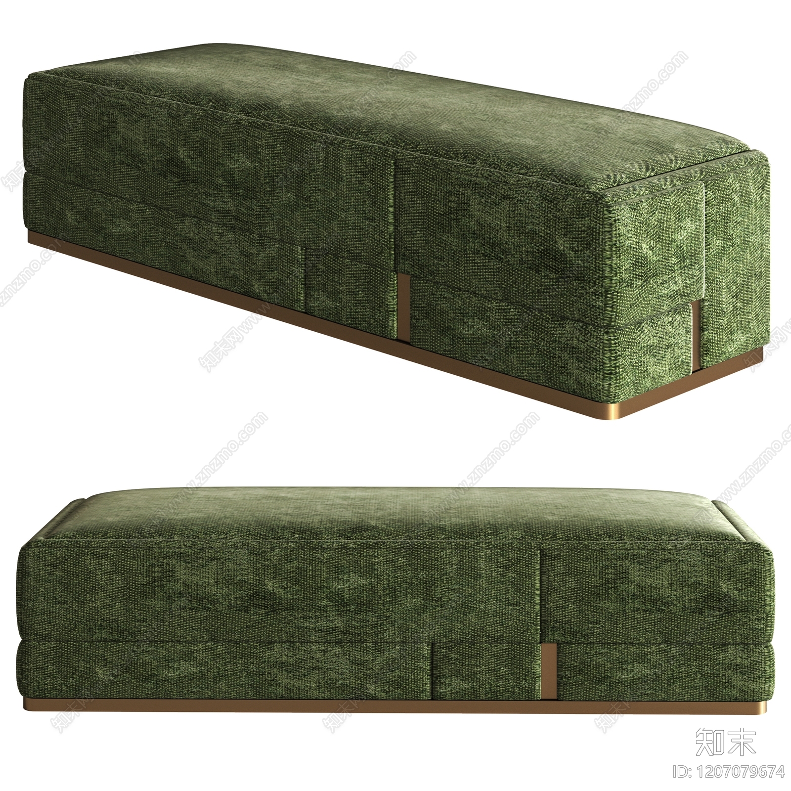 现代意式沙发凳3D模型下载【ID:1207079674】