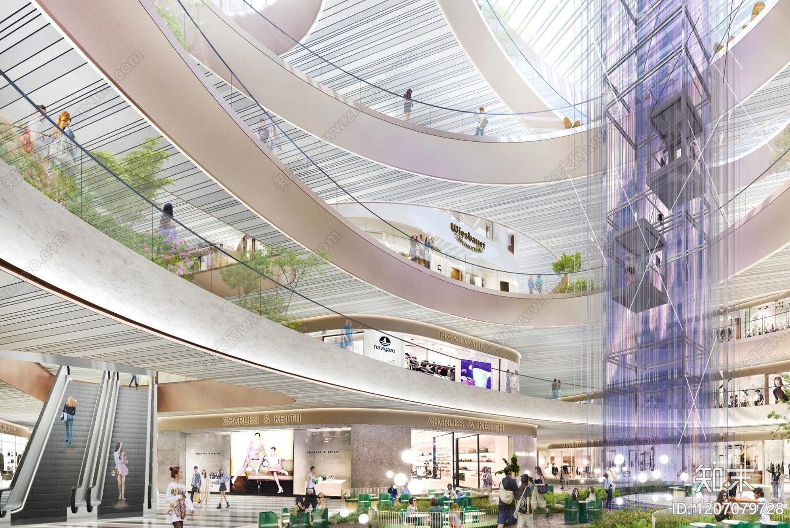 现代新中式商业综合体建筑下载【ID:1207079728】
