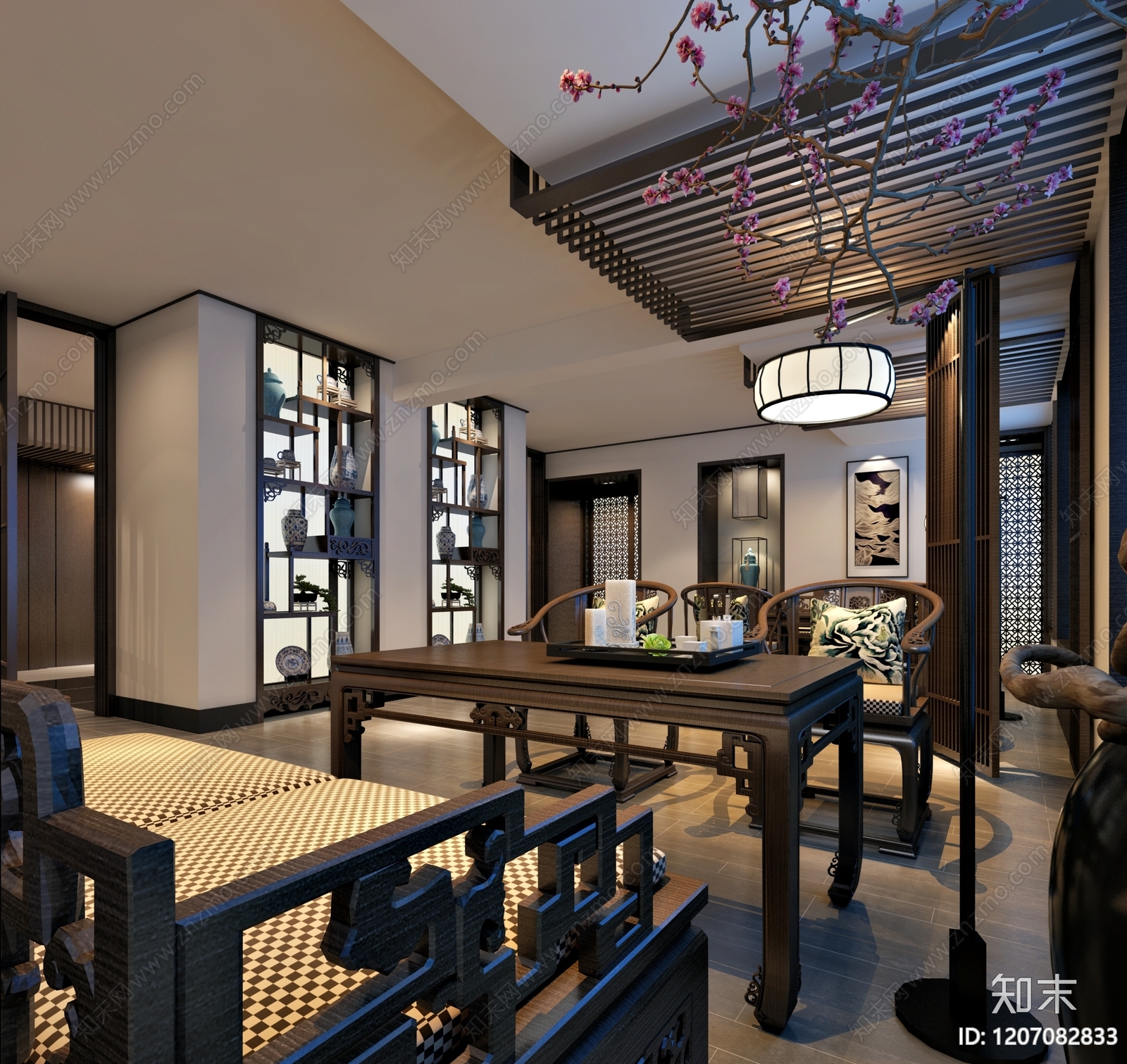 新中式中式其他娱乐空间3D模型下载【ID:1207082833】