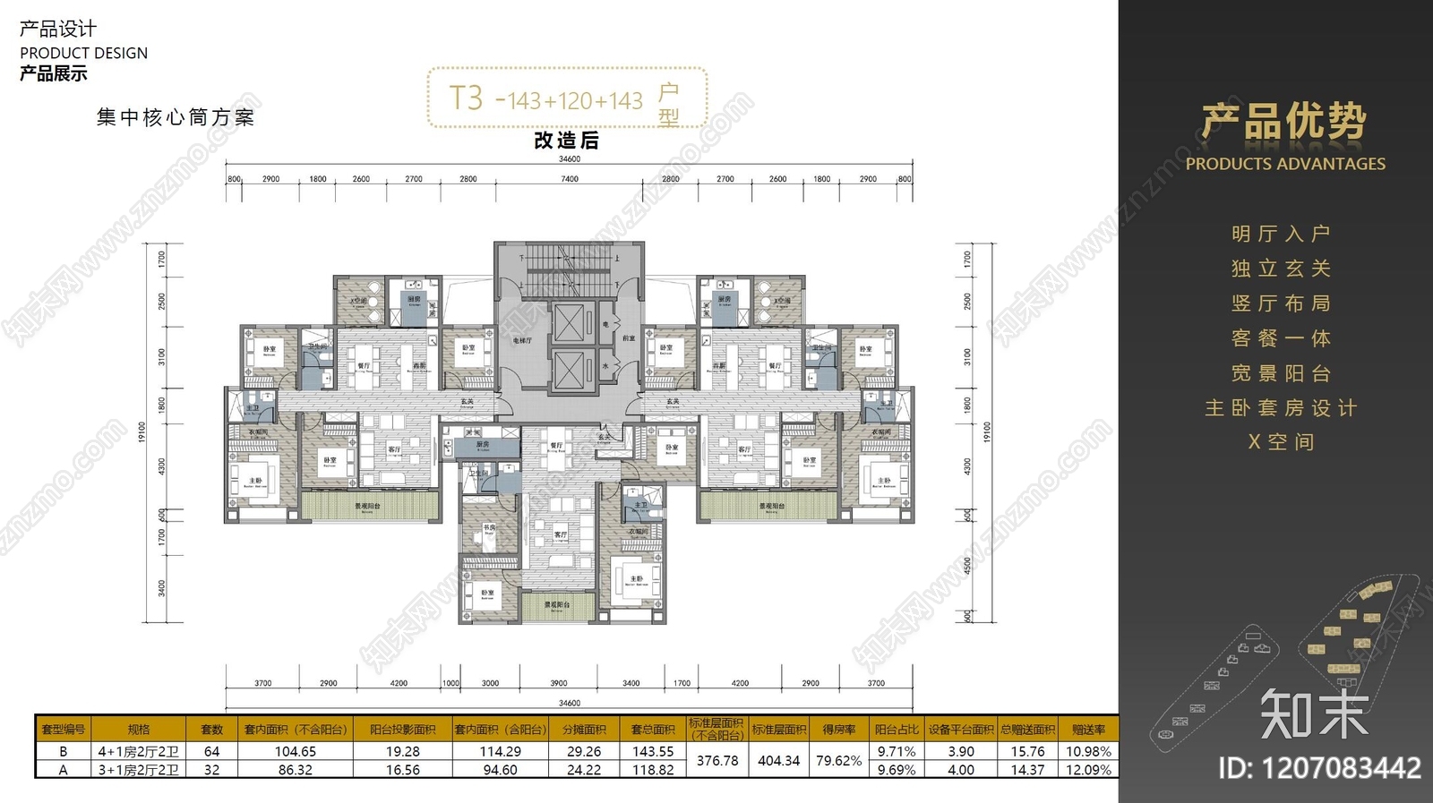 现代住宅楼建筑施工图下载【ID:1207083442】