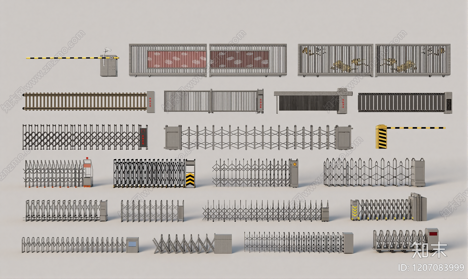 现代欧式入口大门SU模型下载【ID:1207083999】