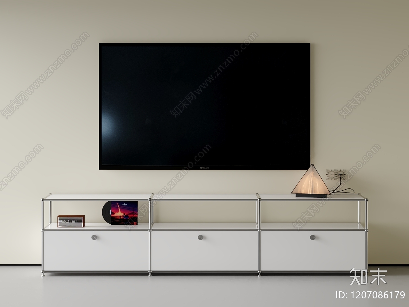 现代电视柜3D模型下载【ID:1207086179】