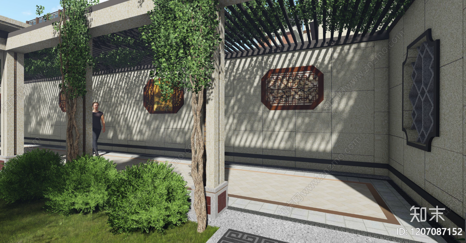 欧式廊架cad施工图下载【ID:1207087152】