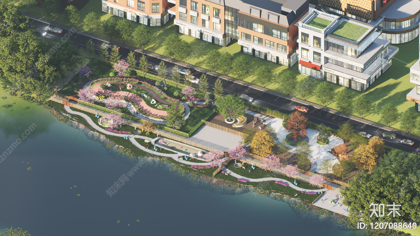 中式新中式口袋公园SU模型下载【ID:1207088640】