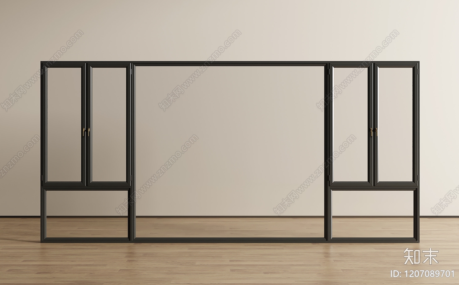 现代落地窗SU模型下载【ID:1207089701】