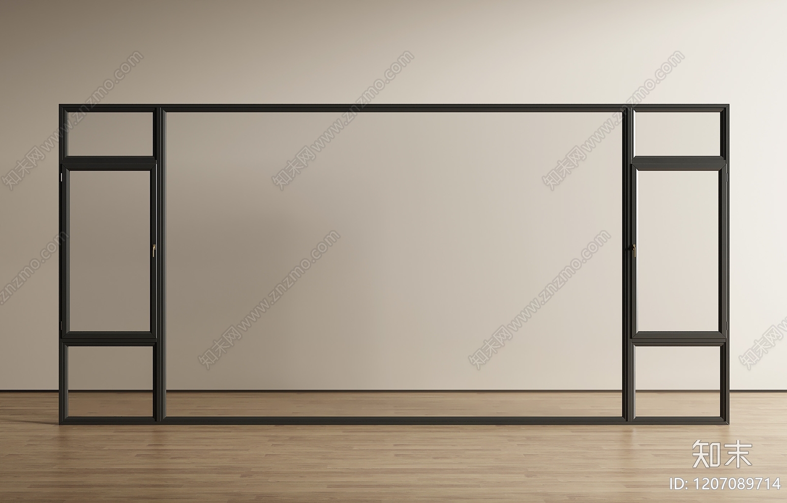 现代落地窗SU模型下载【ID:1207089714】