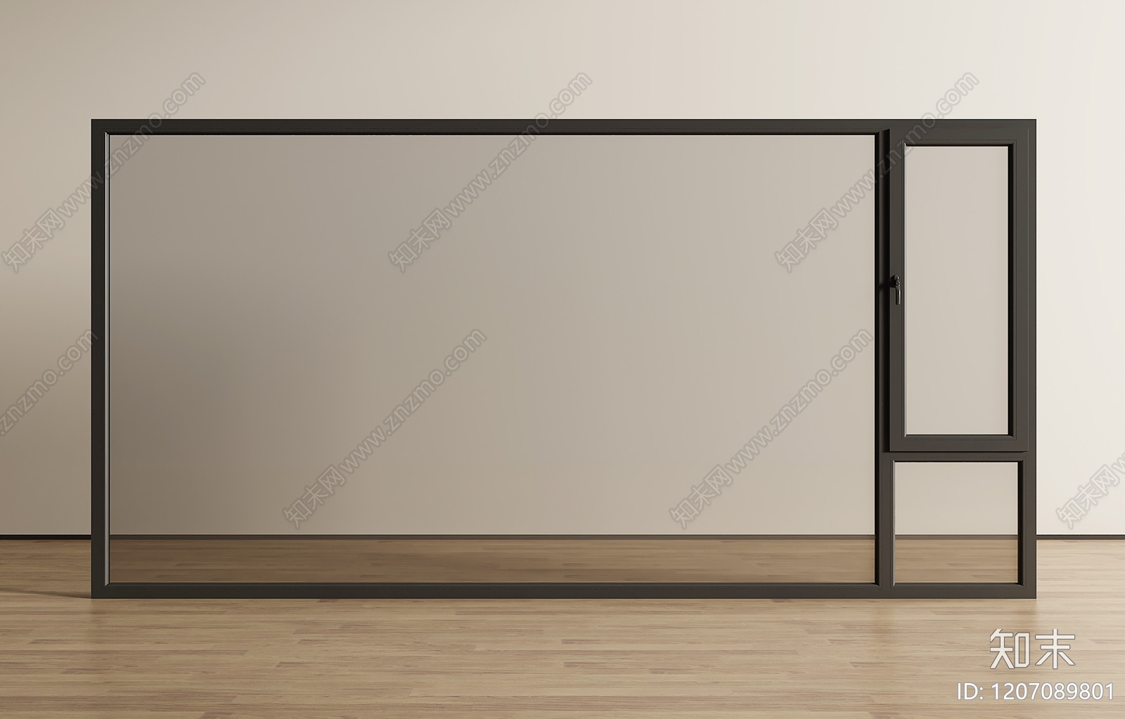 现代落地窗SU模型下载【ID:1207089801】