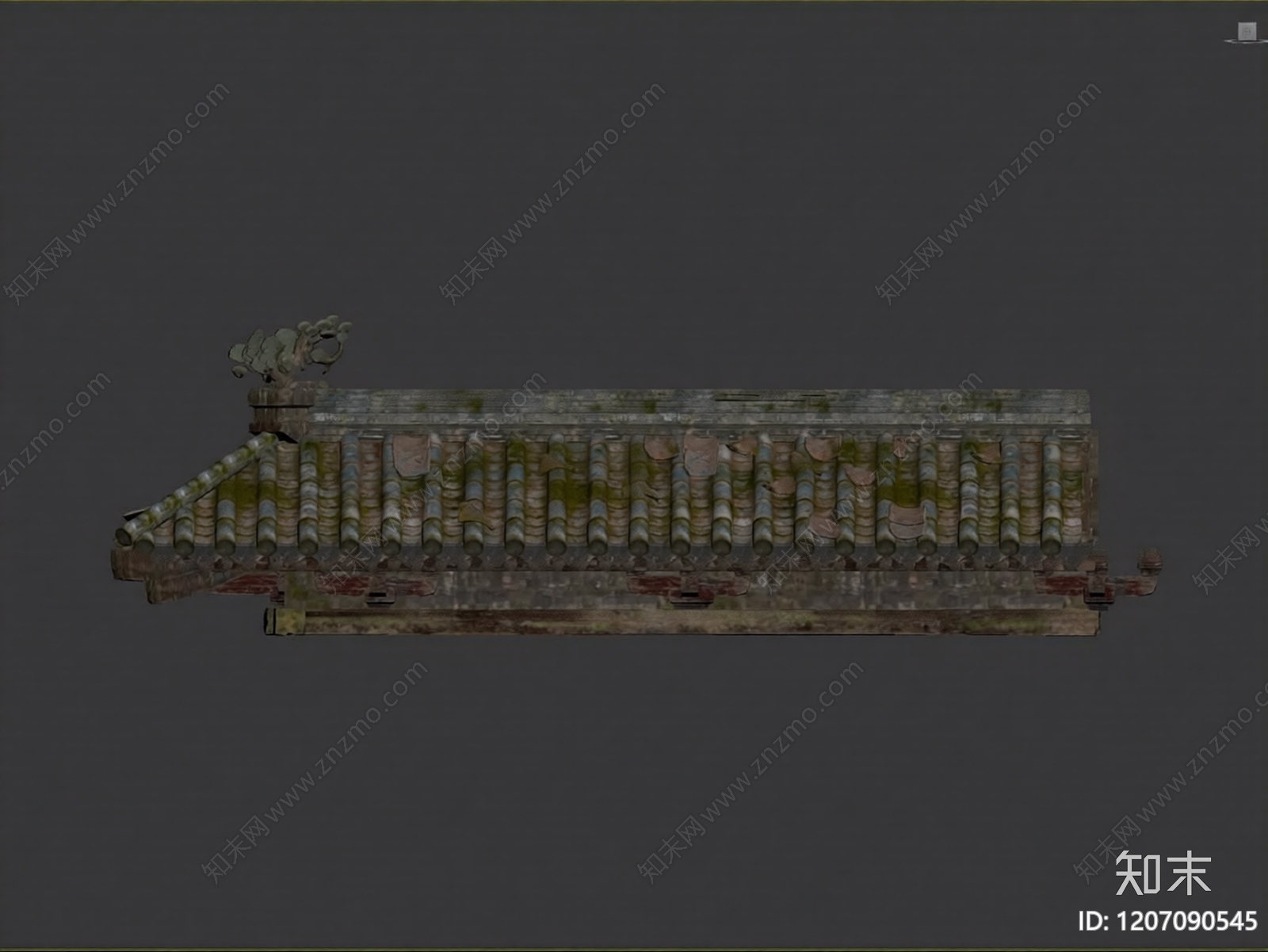古旧风格中式屋檐3D模型下载【ID:1207090545】