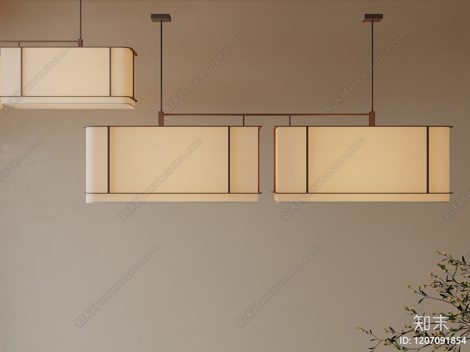 现代复古吧台吊灯3D模型下载【ID:1207091854】