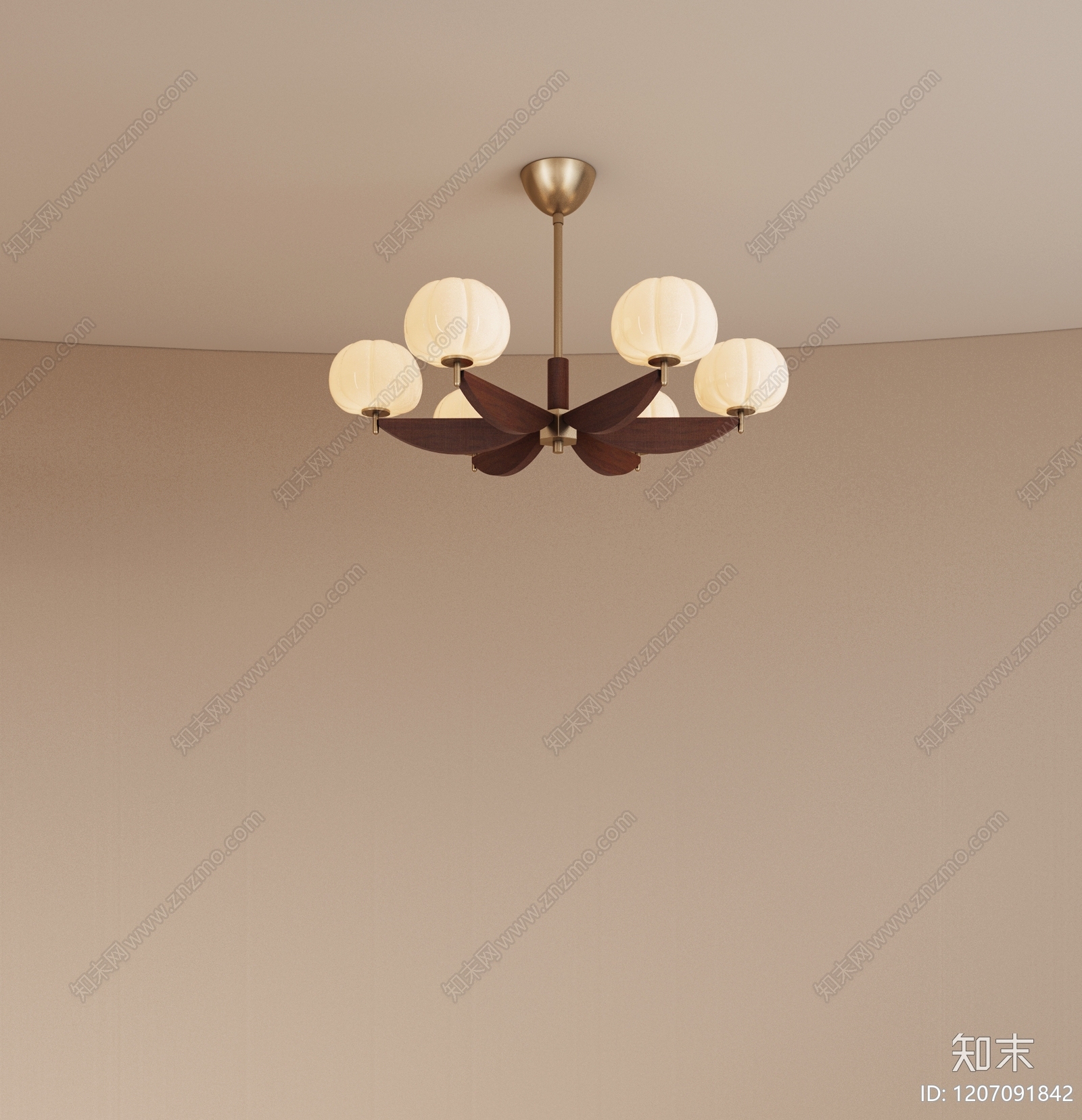 法式美式客厅吊灯3D模型下载【ID:1207091842】