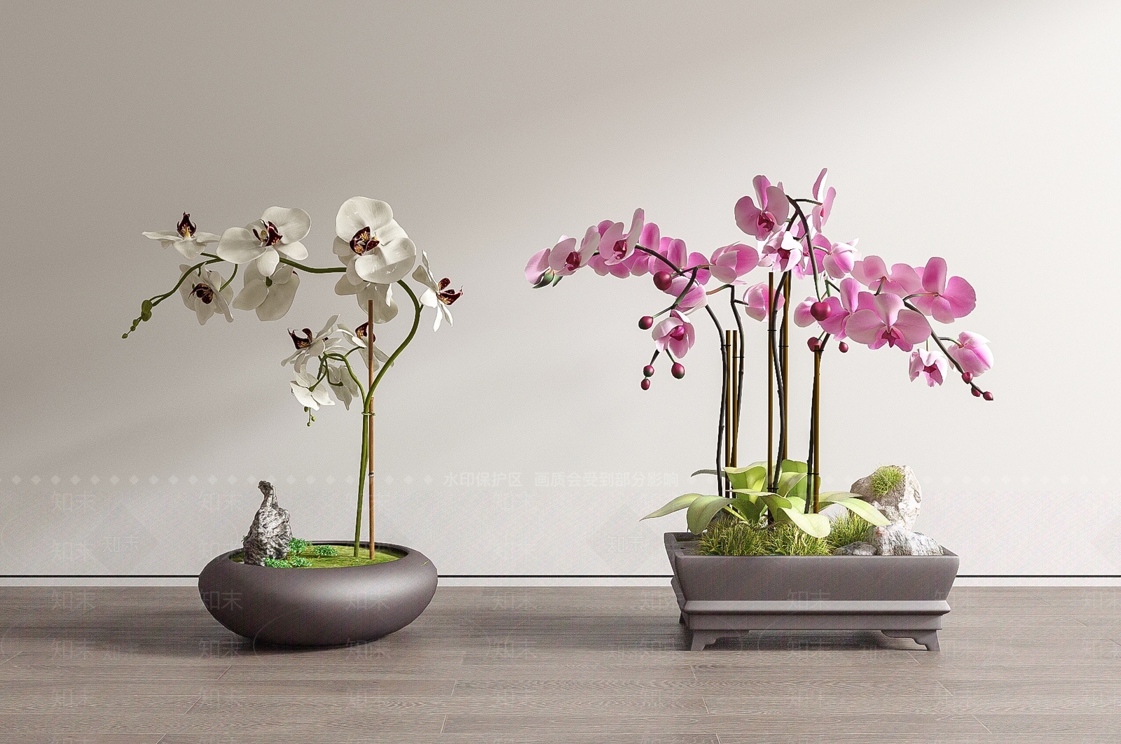 蝴蝶兰盆栽SU模型下载【ID:1207099910】