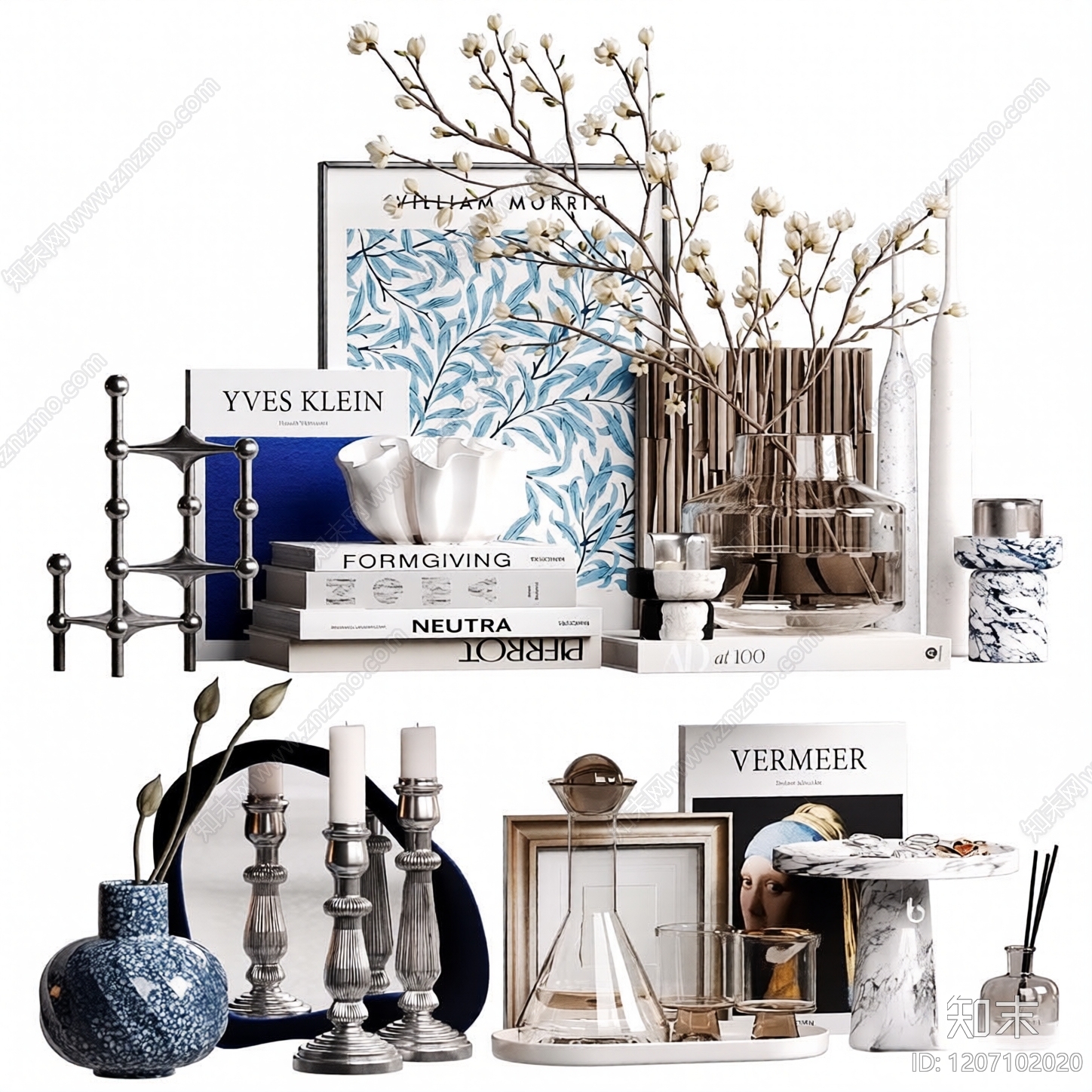 现代饰品摆件组合3D模型下载【ID:1207102020】